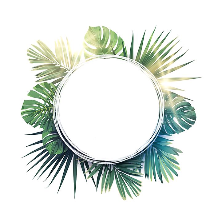 baskılı fon perde yeşil palmiye yapraklı tropikal desenli 