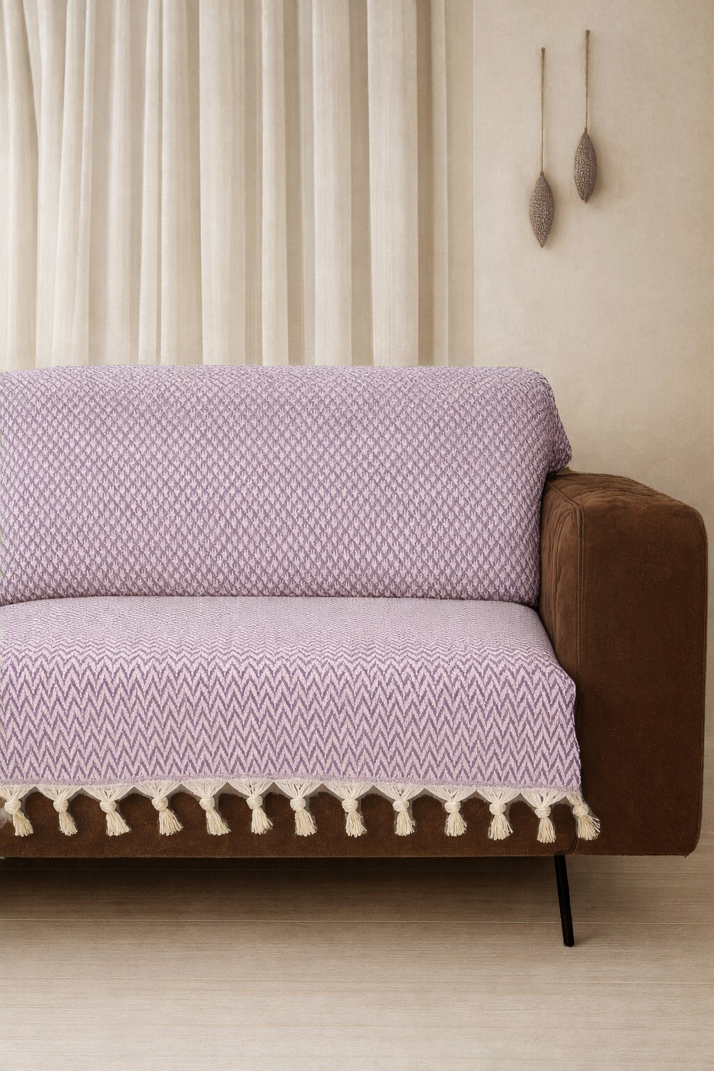Başak Desen Dokuma %100 Pamuklu Çok Amaçlı Pike Koltuk Örtüsü 180x230 — görsel 2
