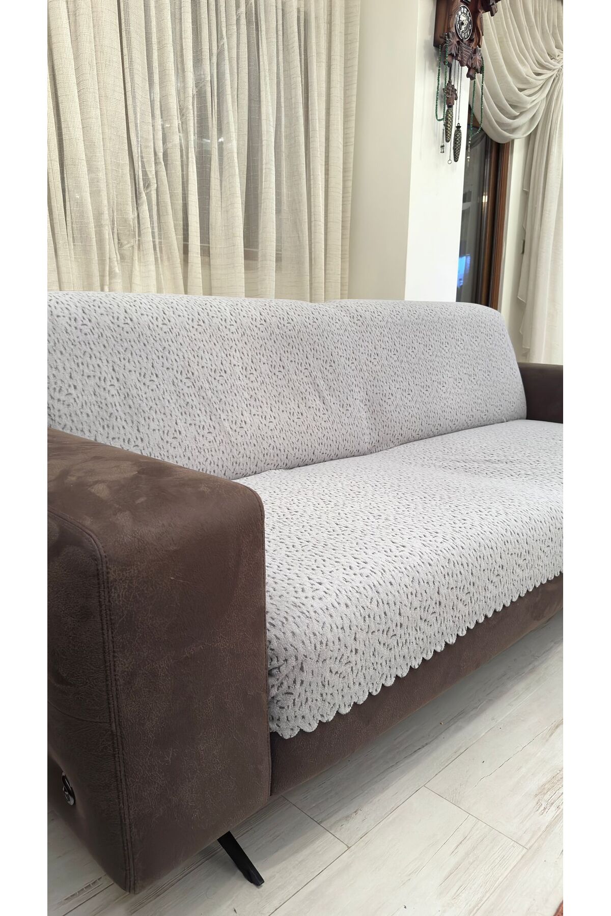 Çita Koltuk Örtüsü Lüks Keçeli Alt Kumaş Kaymaz Koltuk Örtüsü 175x220 Oturma Yeri ve Sırtını Kapatır — görsel 2