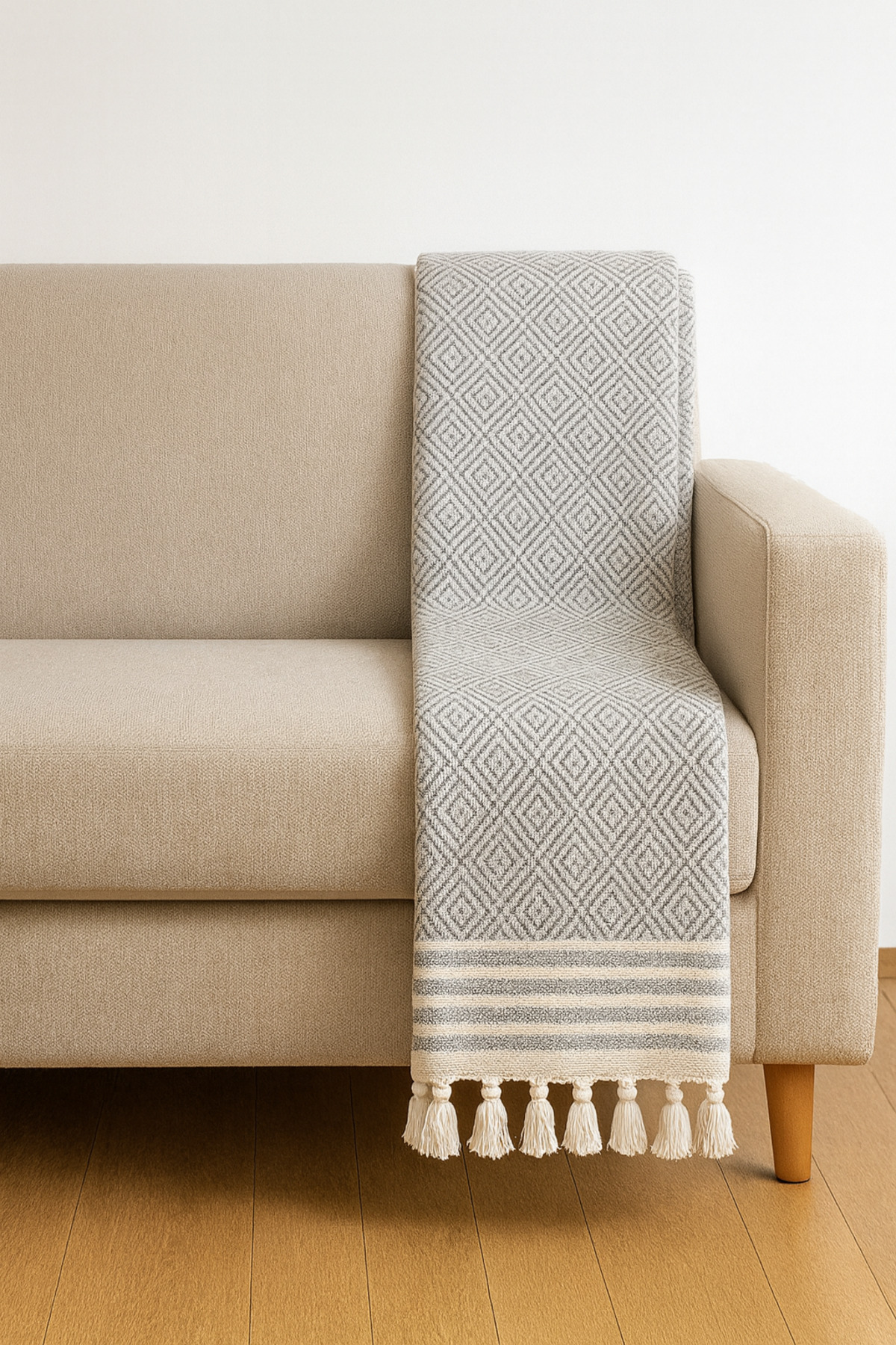 Reno Desen Dokuma %100 Pamuklu Çok Amaçlı Pike Koltuk Örtüsü 180x230 — görsel 6