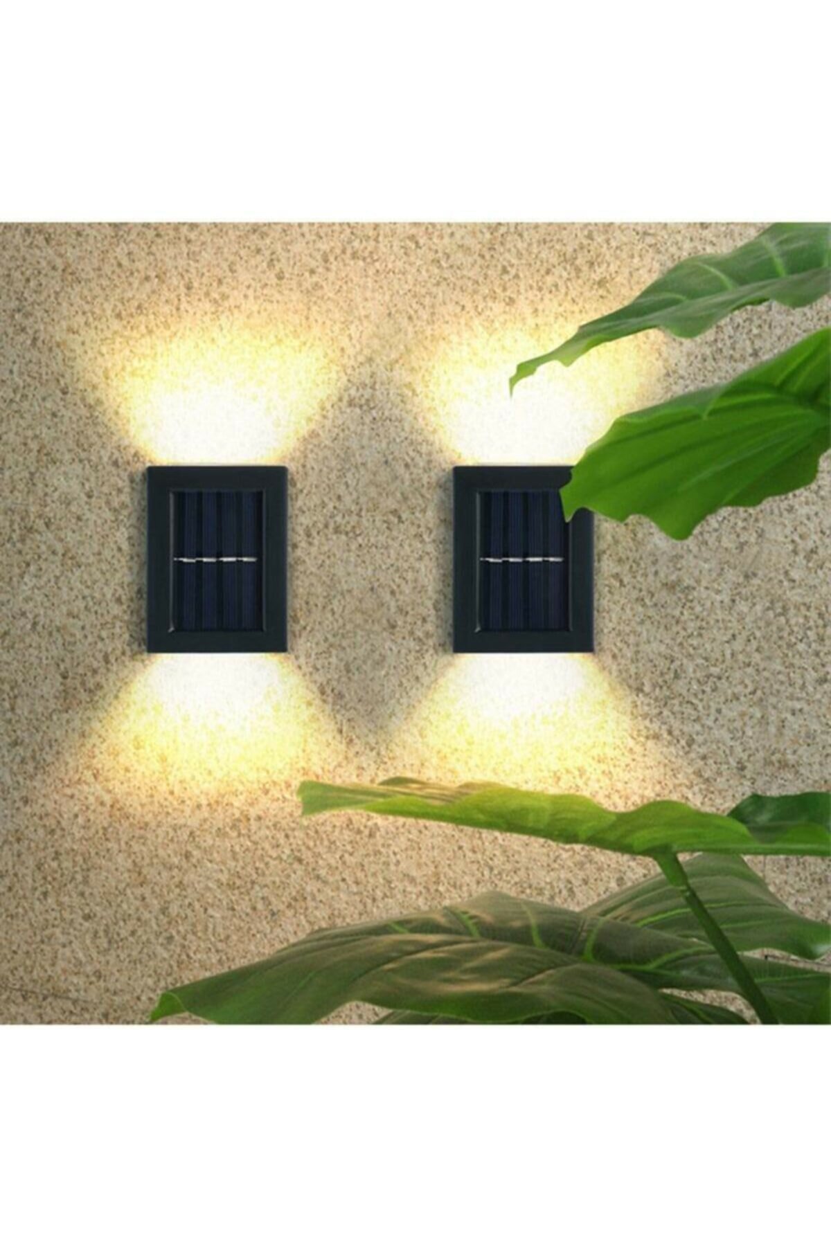 Solar Çift Taraflı Duvar Lambası Güneş Enerjili Aydınlatma Dekorasyon Solar Çift Taraflı Duvar Lambası Güneş Enerjili Aydınlatma Dekorasyon