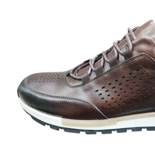 King Shoes Deri Spor Erkek Ayakkabı Kahverengi