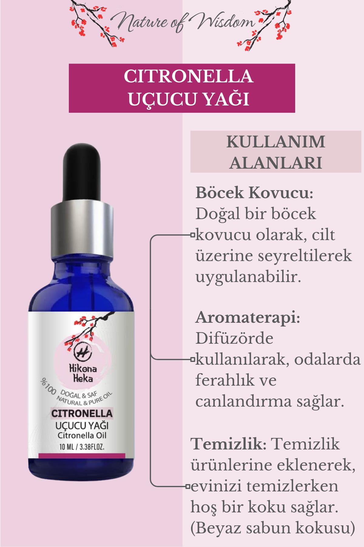 %100 Doğal Citronella Uçucu Yağı (Cironella Oil) Sertifikalı (10 ml)
