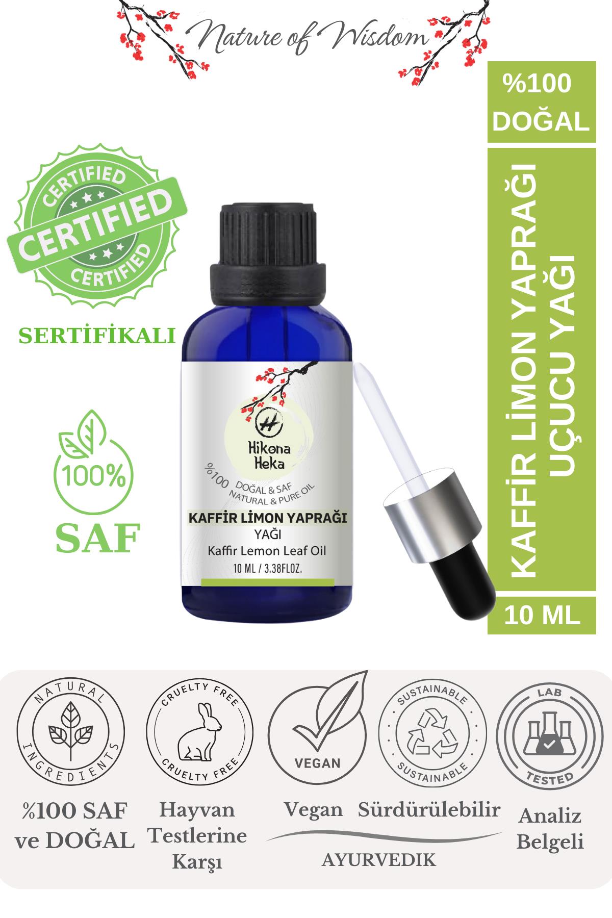 %100 Doğal Kaffir Limon Yaprağı Uçucu Yağı (Kaffir Lime Oil) Sertifikalı -10 ml
