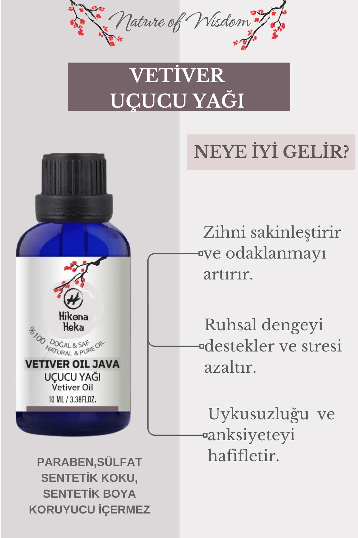 %100 Doğal Vetiver Uçucu Yağı (Vetiver Oil Java) Sertifikalı -10 ml