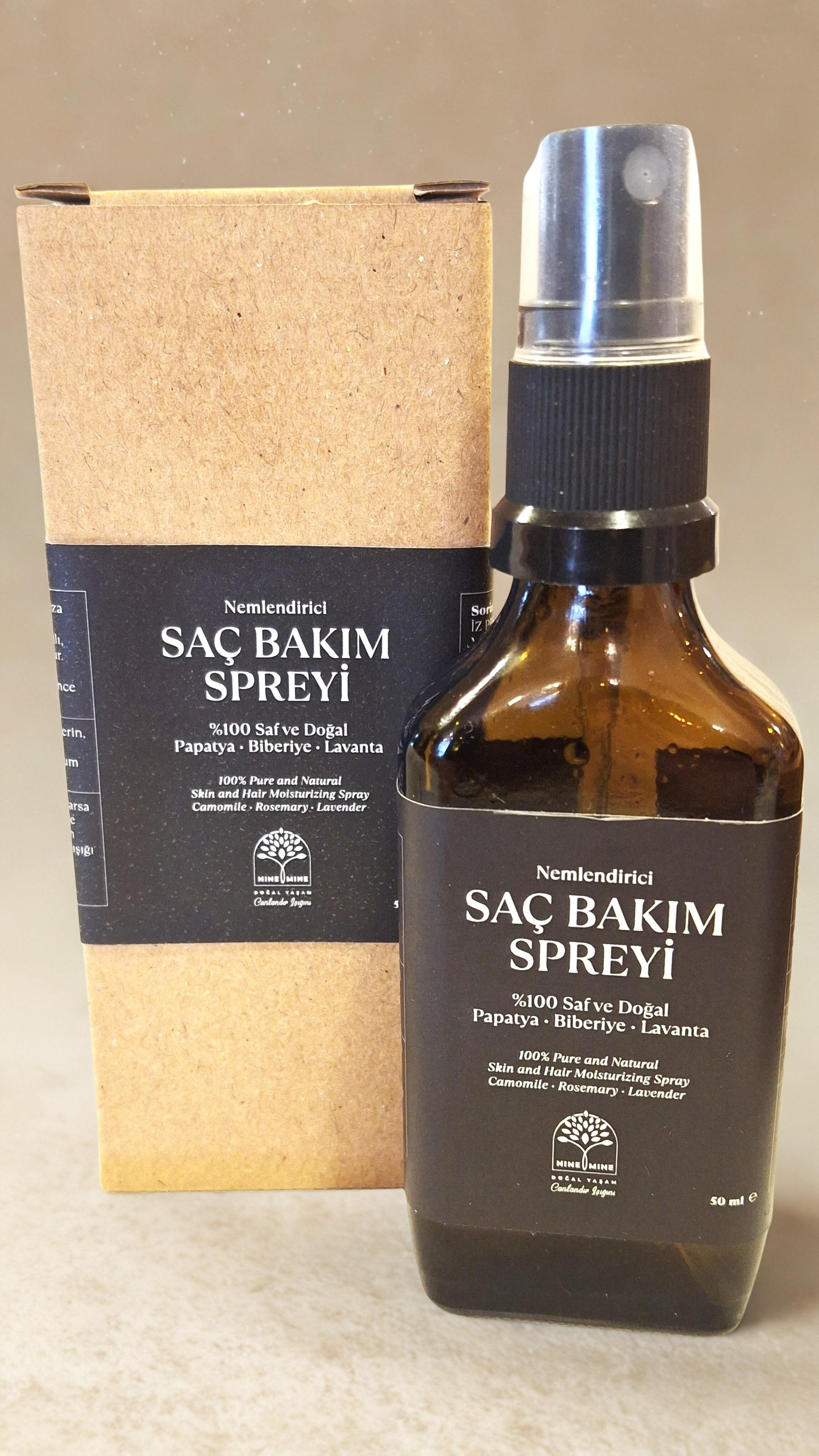 %100 Saf ve Doğal Nemlendirici Saç Bakım Spreyi Papatya-Biberiye-Lavanta