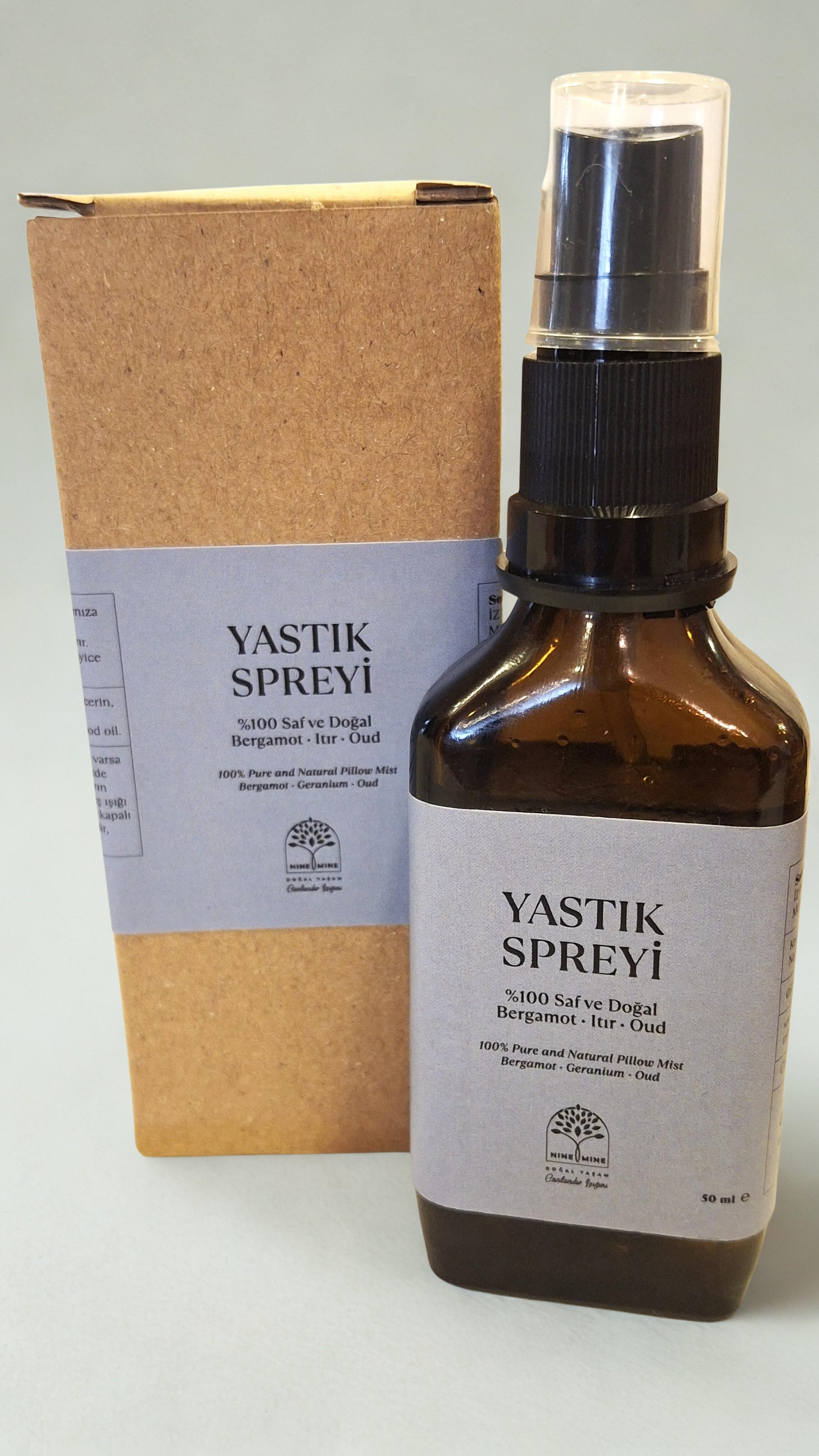 %100 Saf ve Doğal Yastık Spreyi - Bergamot-Itır-Oud
