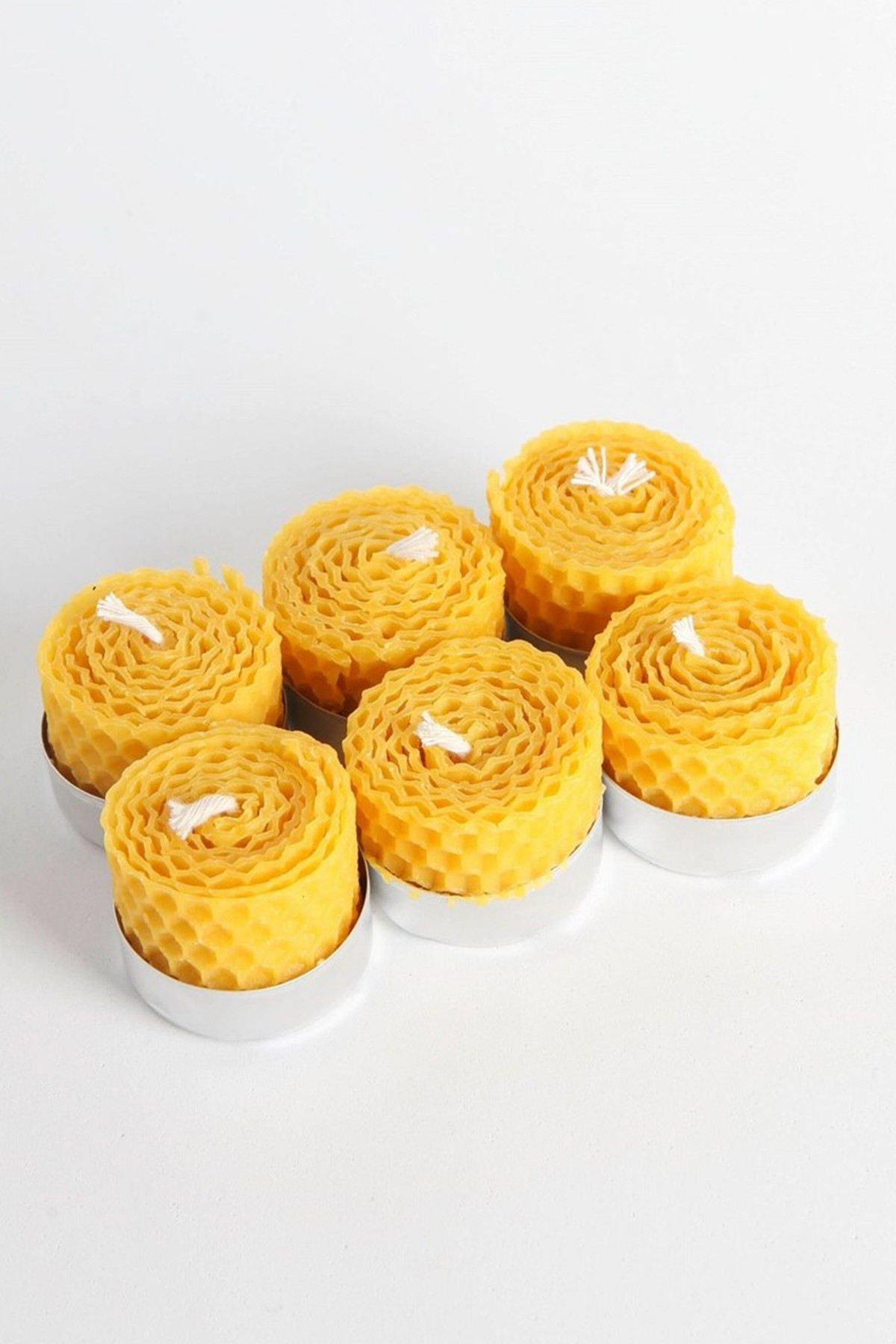 6'lı Doğal Balmumu Mum Tealight Seti