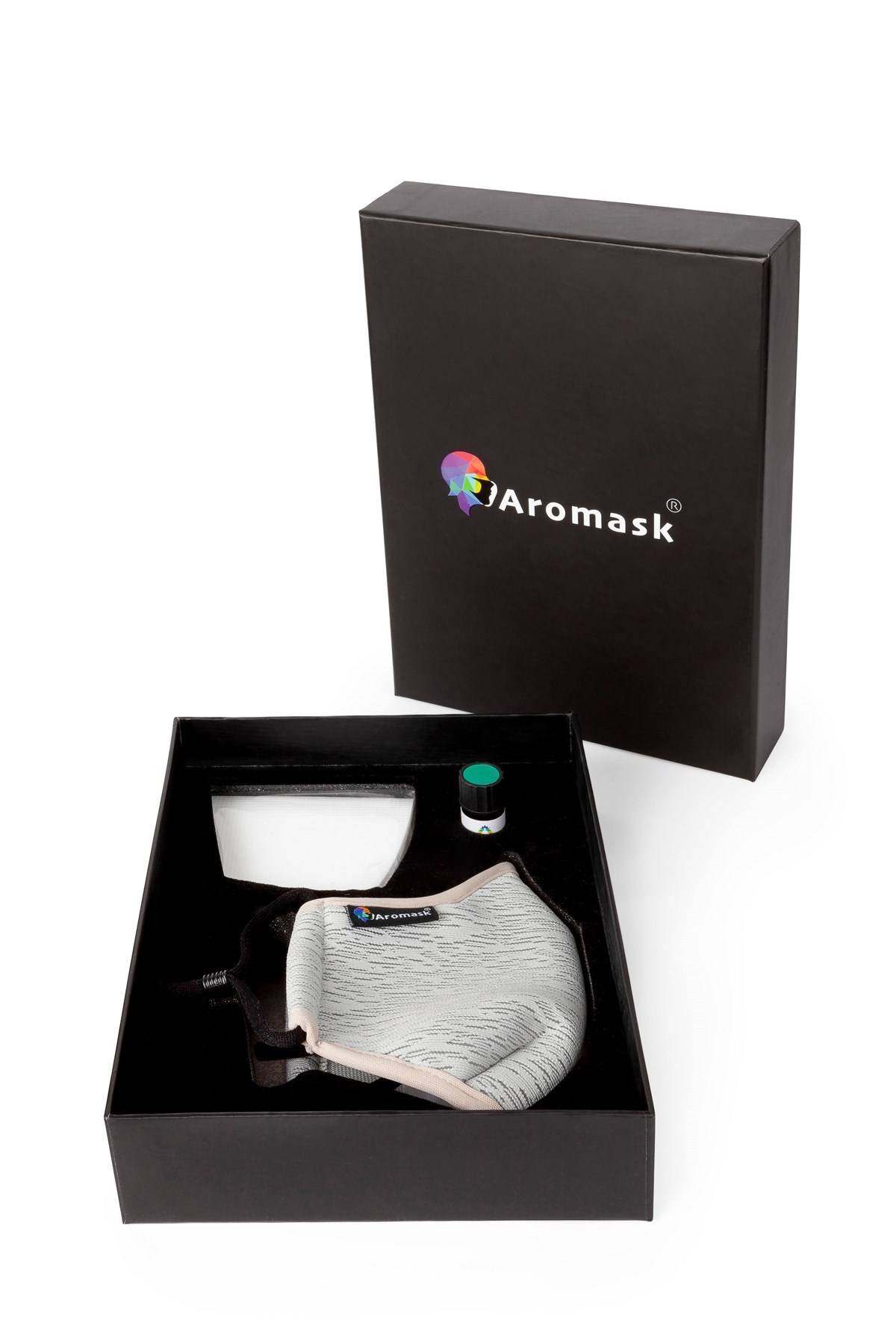 Aromask Okaliptüs Uçucu Yağ ve Pedli Gri Maske