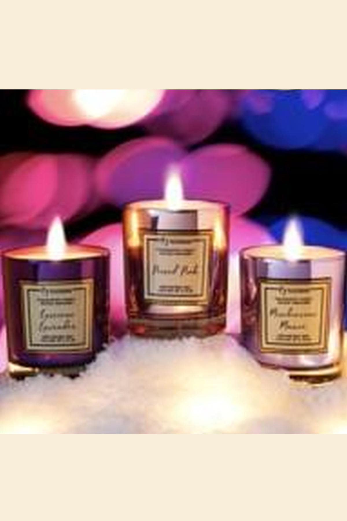 Fyumee Kokulu Bitkisel Soya Mumu - Uzun Ömürlü Aromaterapi ve Meditasyon Mumu - Flower Field - Pembe Gül