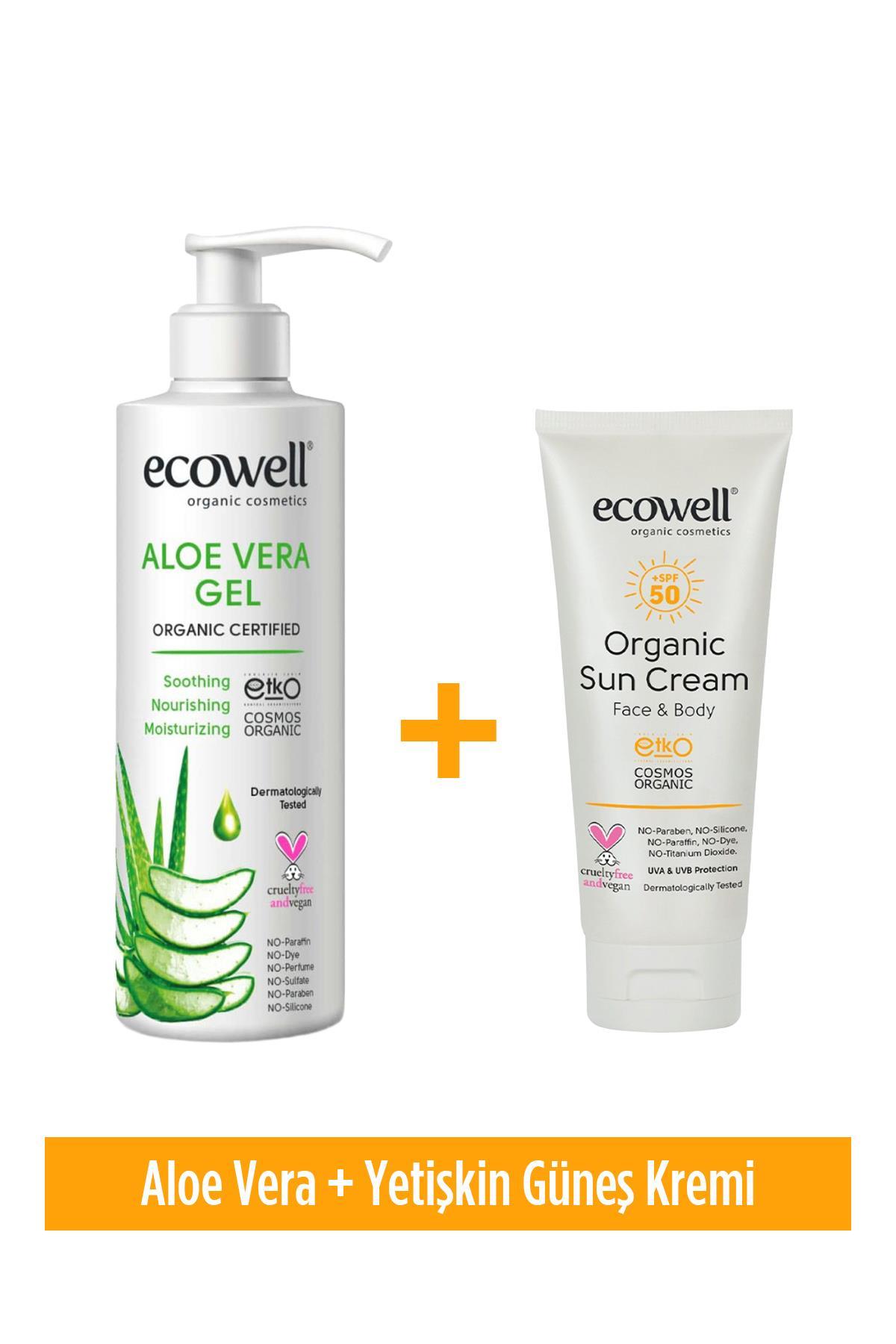 Güneş Kremi + Güneş Sonrası Yatıştırıcı Nemlendirici Aloe Vera Jel