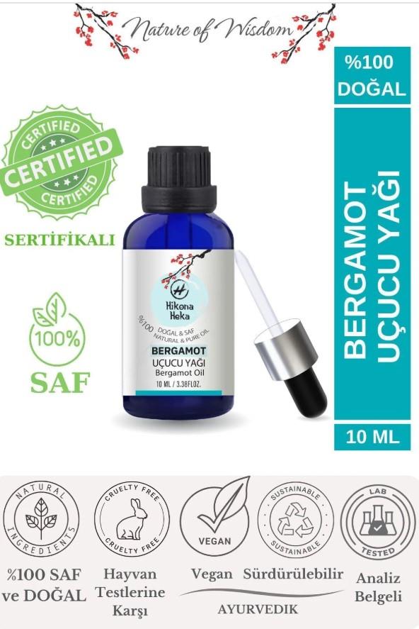 Hikona Heka Bergamot Uçucu Yağı (BERGAMOT ESSENTİAL OİL) %100 Saf Ve Doğal 10 ml