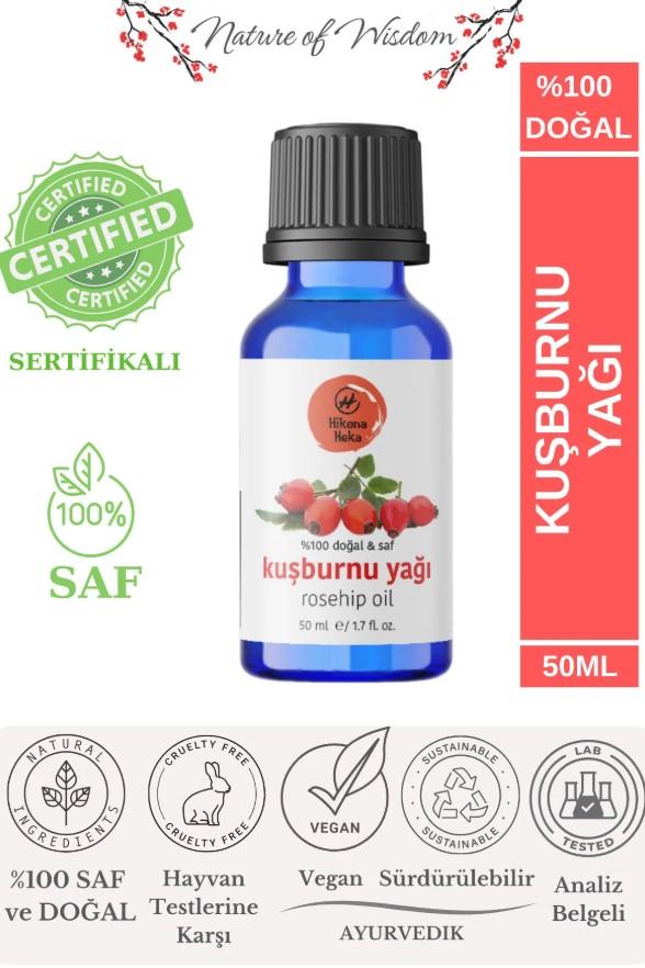 Hikona Heka Kuşburnu Yağı %100 Saf Ve Doğal Soğuk Sıkım 50 ml