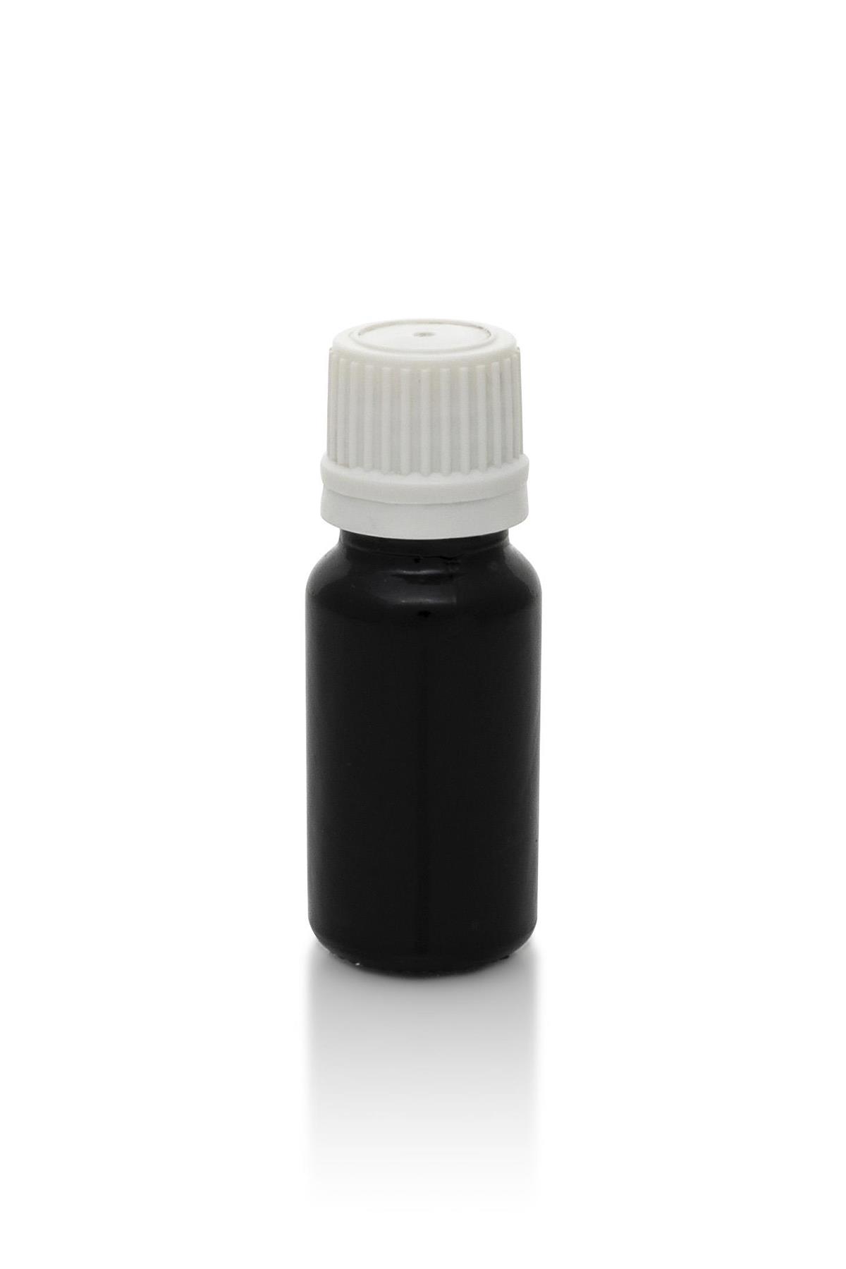 İçten Damlalıklı Cam Şişe Siyah - 10ml