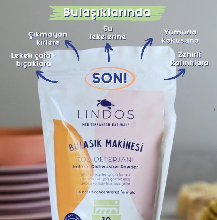 Lindos - Bulaşık Makine Tozu - 600gr