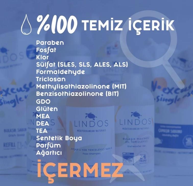 Lindos - Saf Sıvı Kastil Sabun - Portakal & Bergamot - 5LT