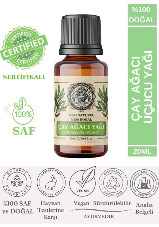 Mesir Efendi Çay Ağacı Uçucu Yağı (TEA TREE ESSENTİAL OİL) %100 Saf Ve Doğal 20 ml
