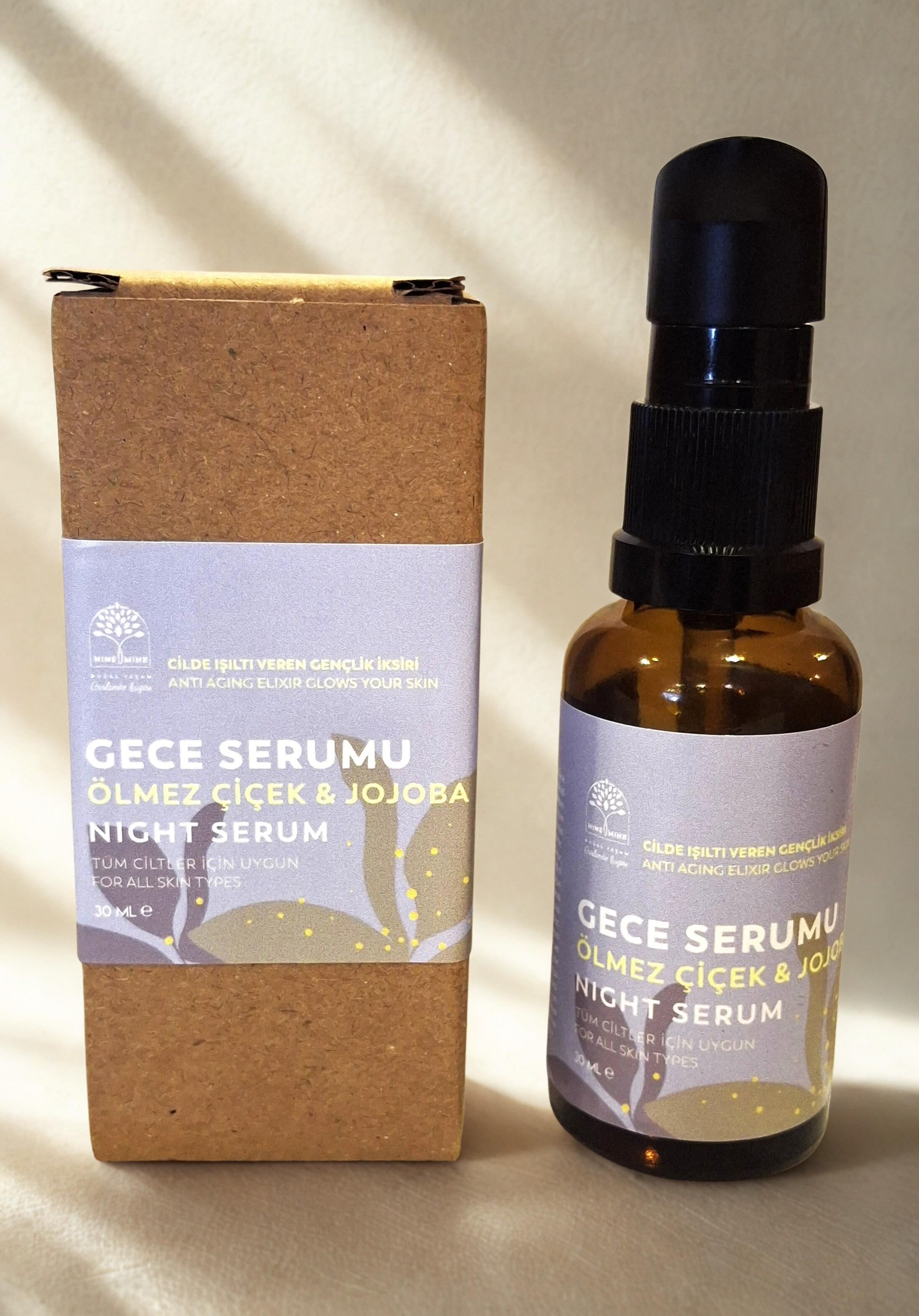 Ölmez Çiçek & Jojoba Gece Serumu Cilde Işıltı Veren Gençlik İksiri - 30ml