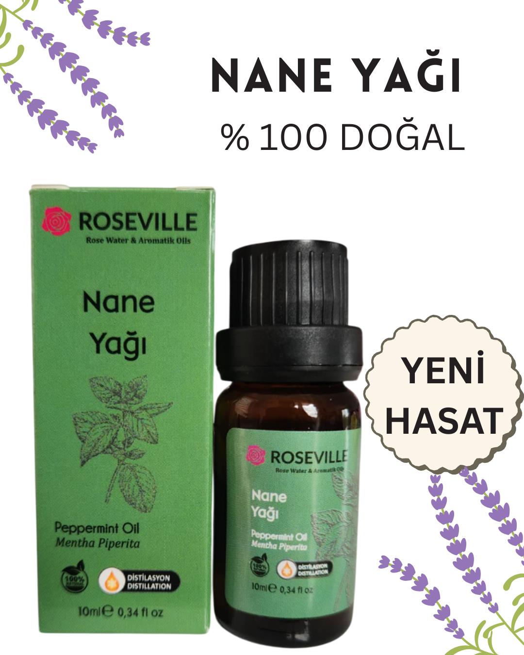 Roseville Nane Uçucu Yağı 10 ml % 100 Saf ve Doğal