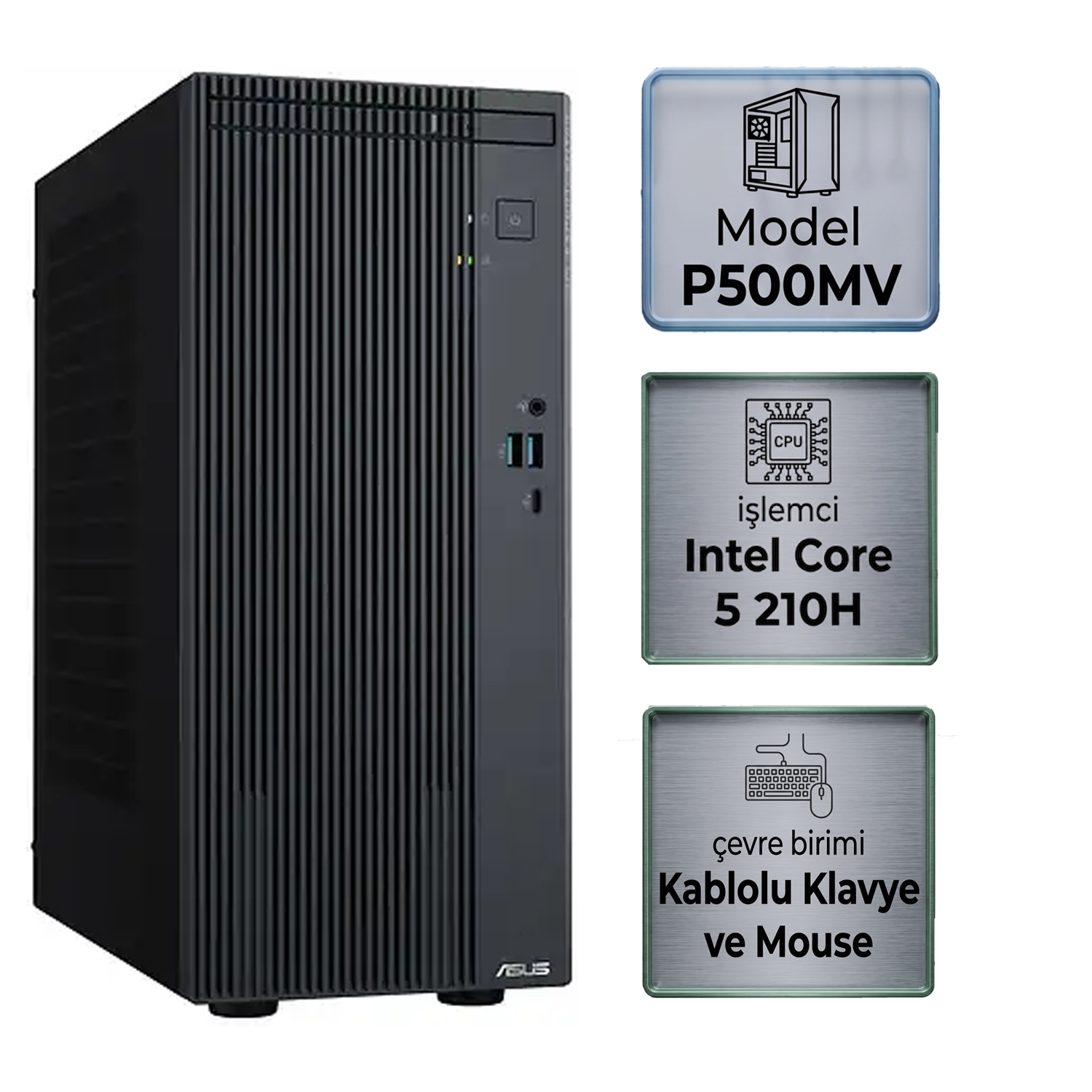 ASUS ExpertCenter P500 Mini Tower - Ön Görünüm