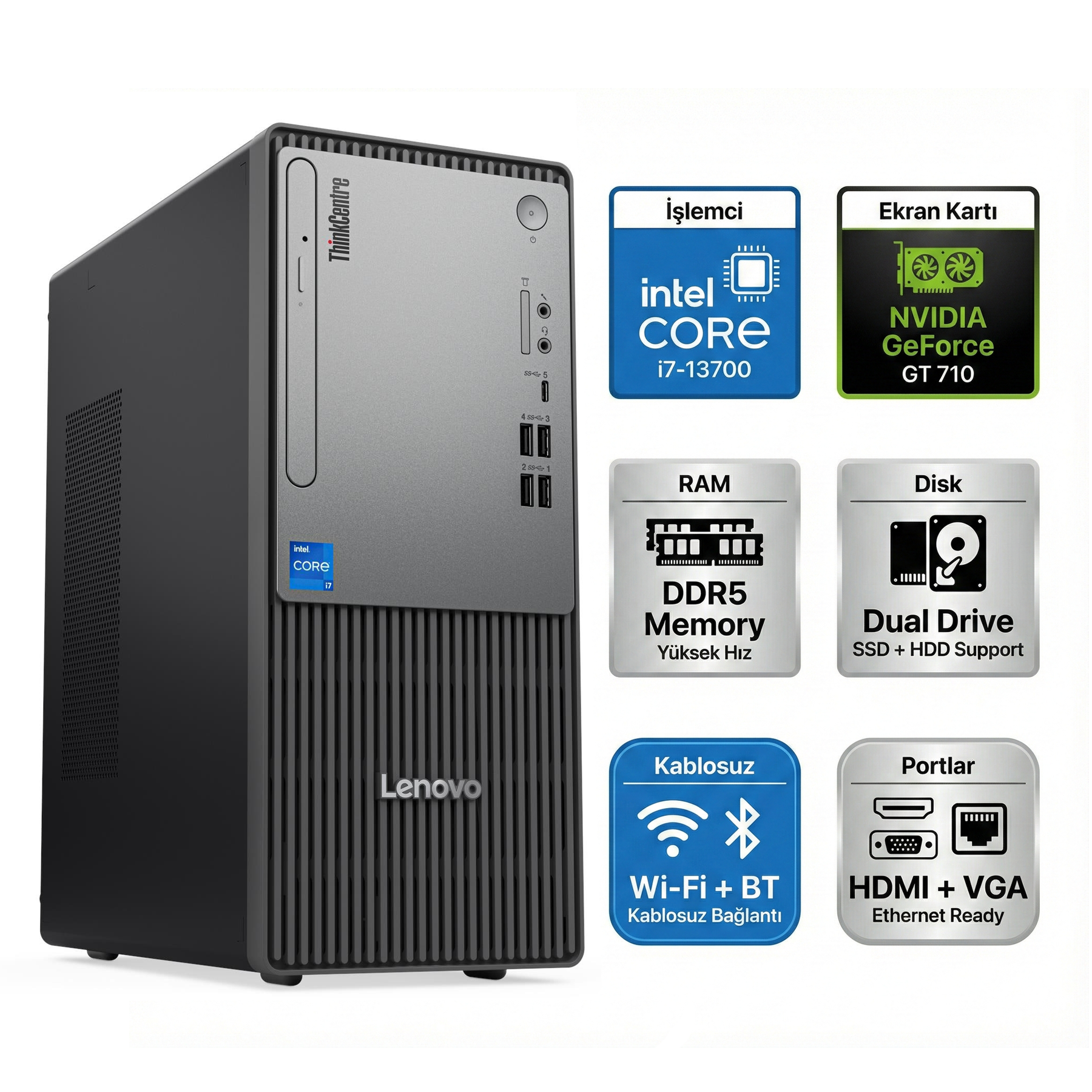 Lenovo ThinkCentre Neo 50t GT710 Görsel