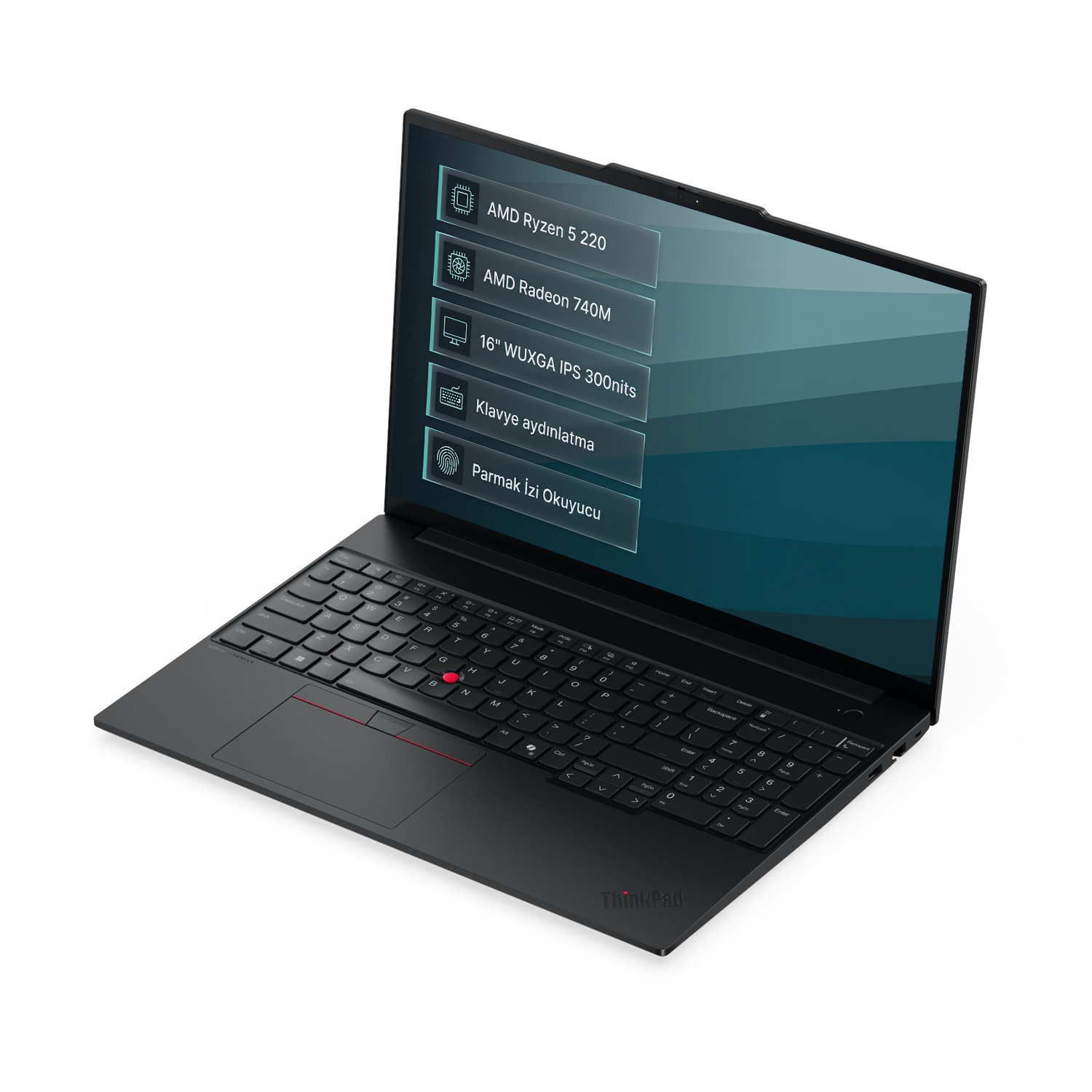 Lenovo ThinkPad E16 Gen 3 - Klavye ve Ekran Görünümü