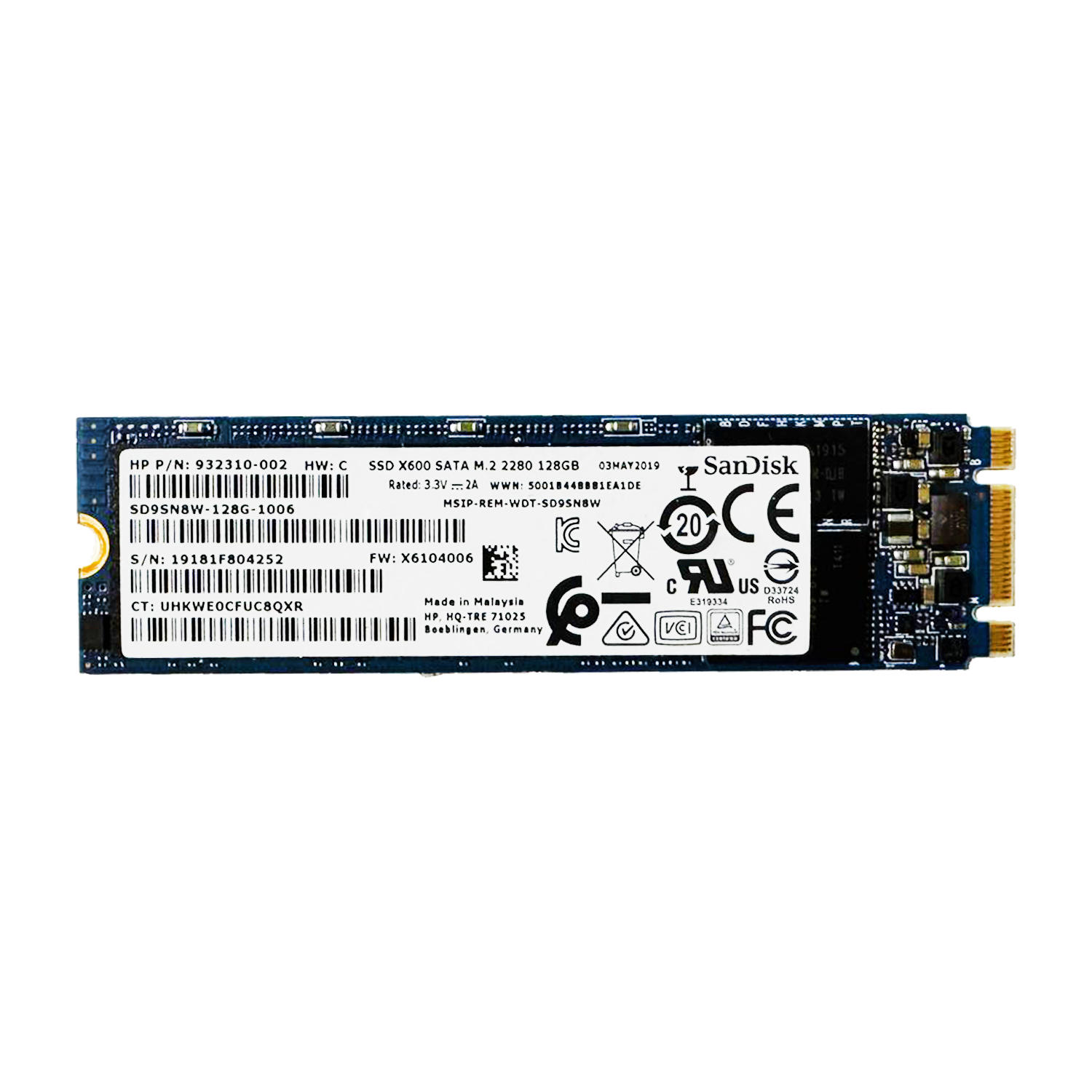 SanDisk X600 128GB M.2 SSD Hero