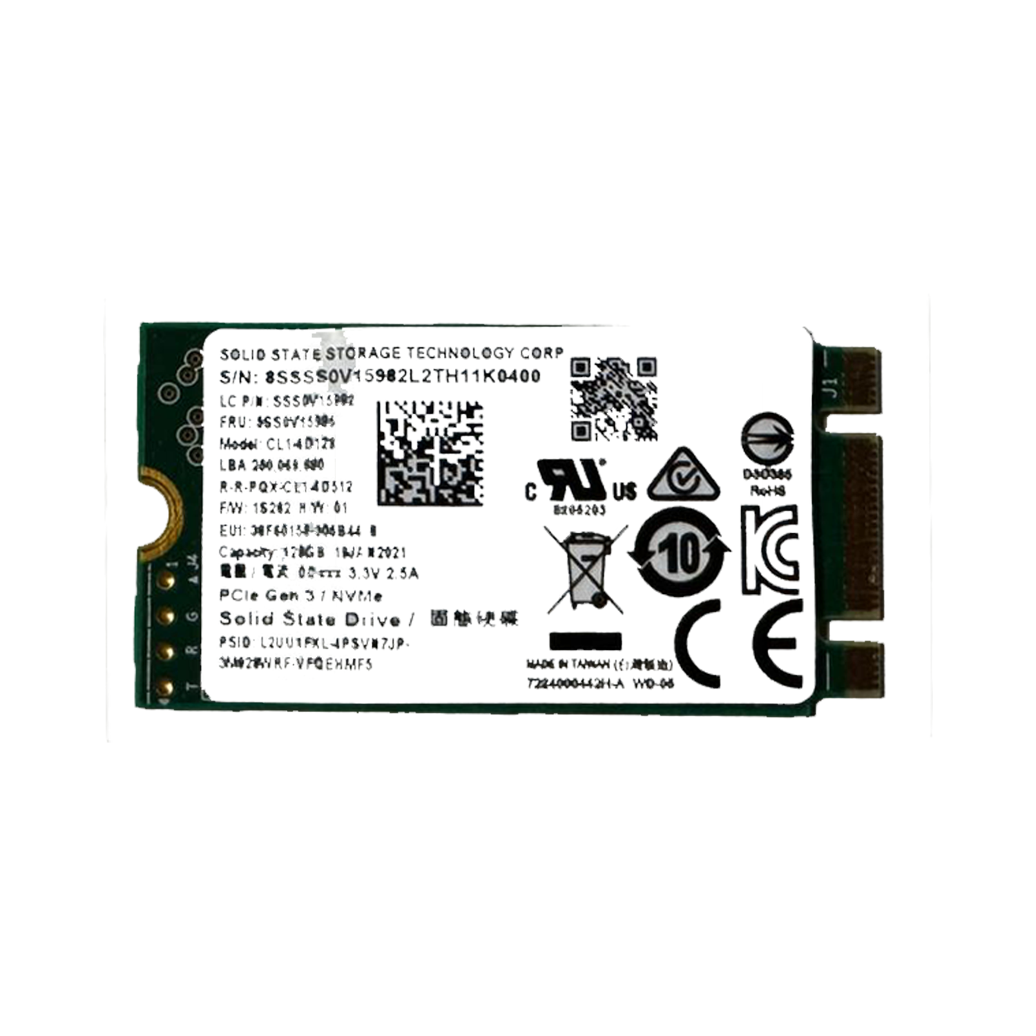 SSSTC CL-4D128 128GB M.2 SATA SSD Hero