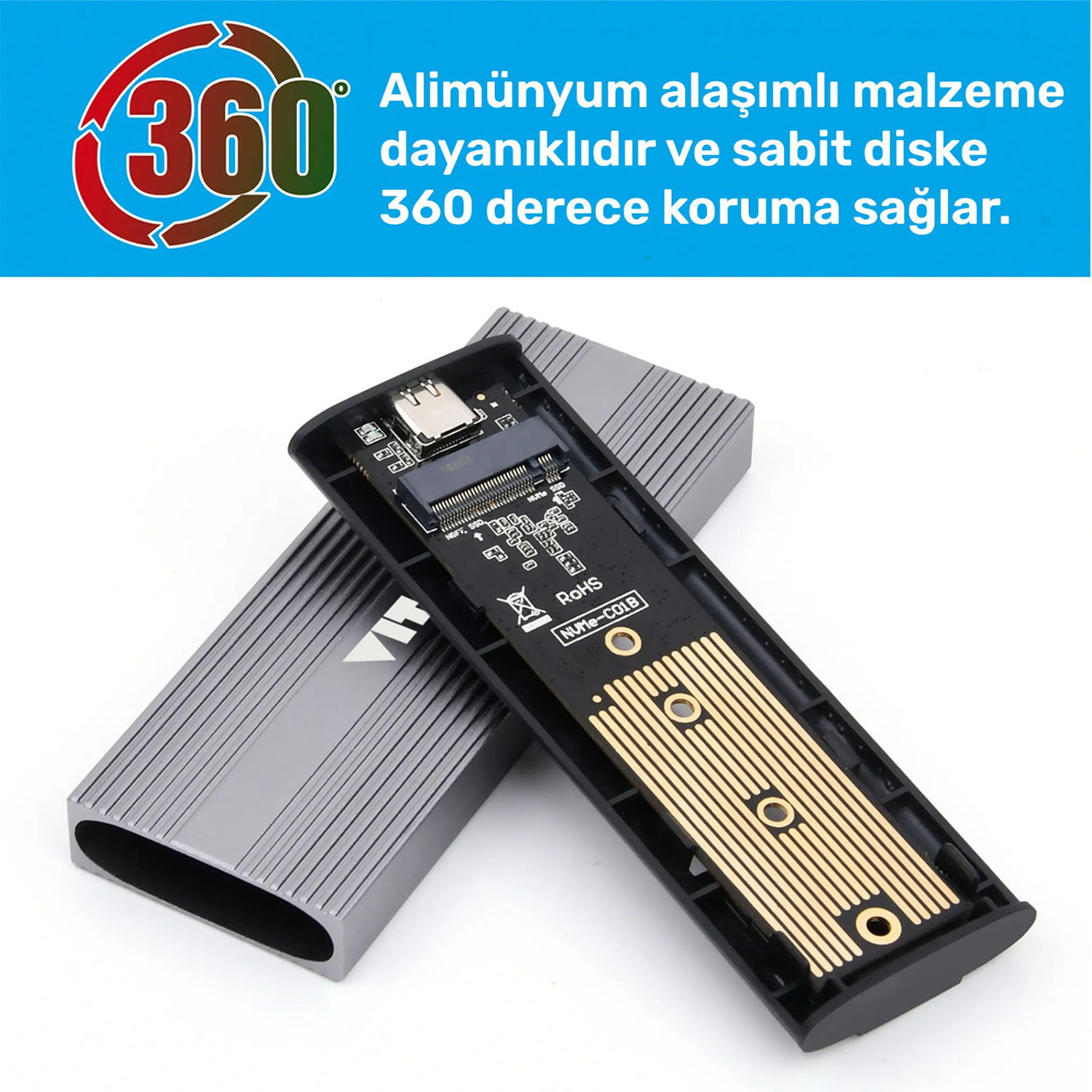 VIT V001TB - Alüminyum Metal Kasa