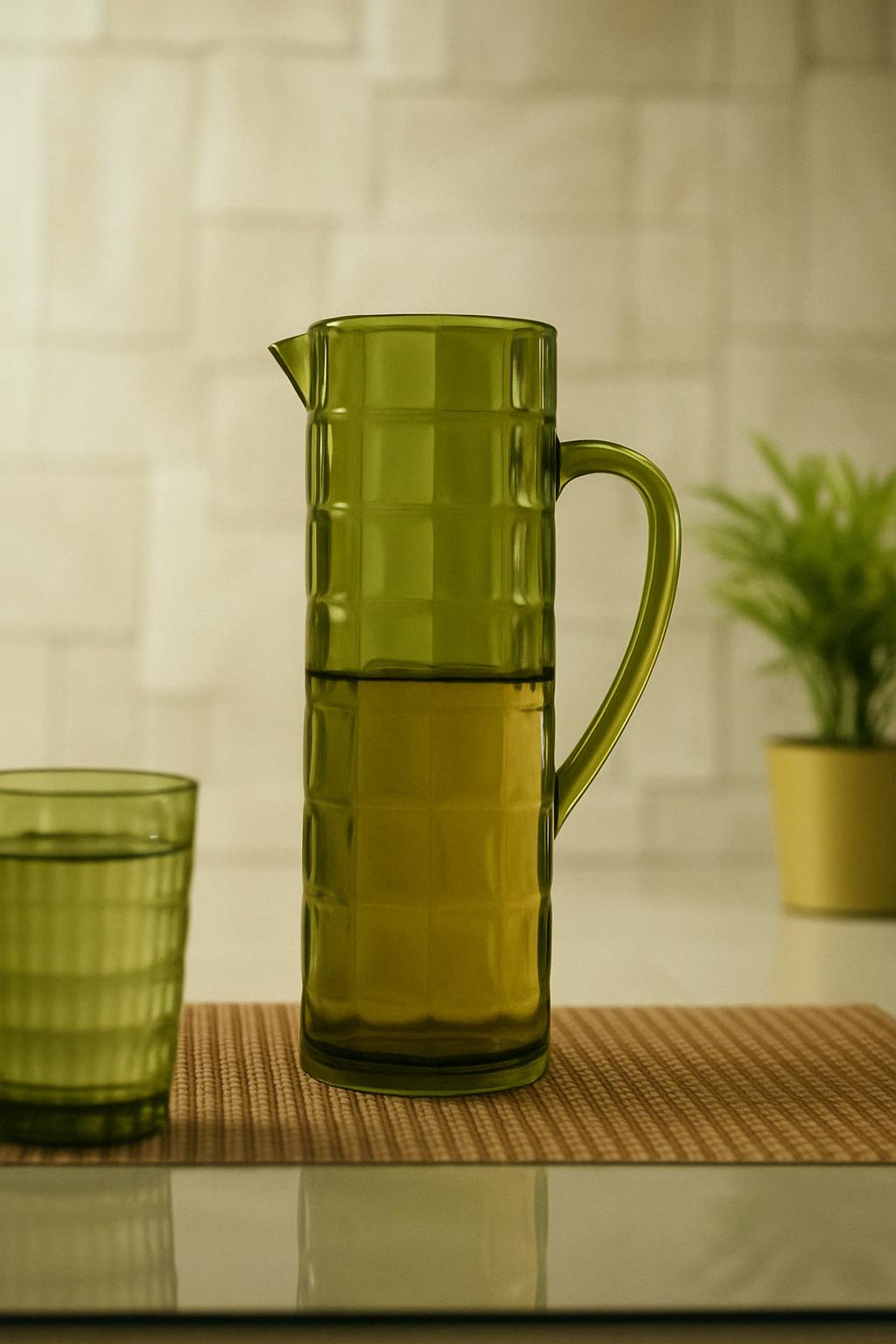 Acrylic Allegra 1.5 Lt Dark Green Pitcher ( Fits Cover Shelf)