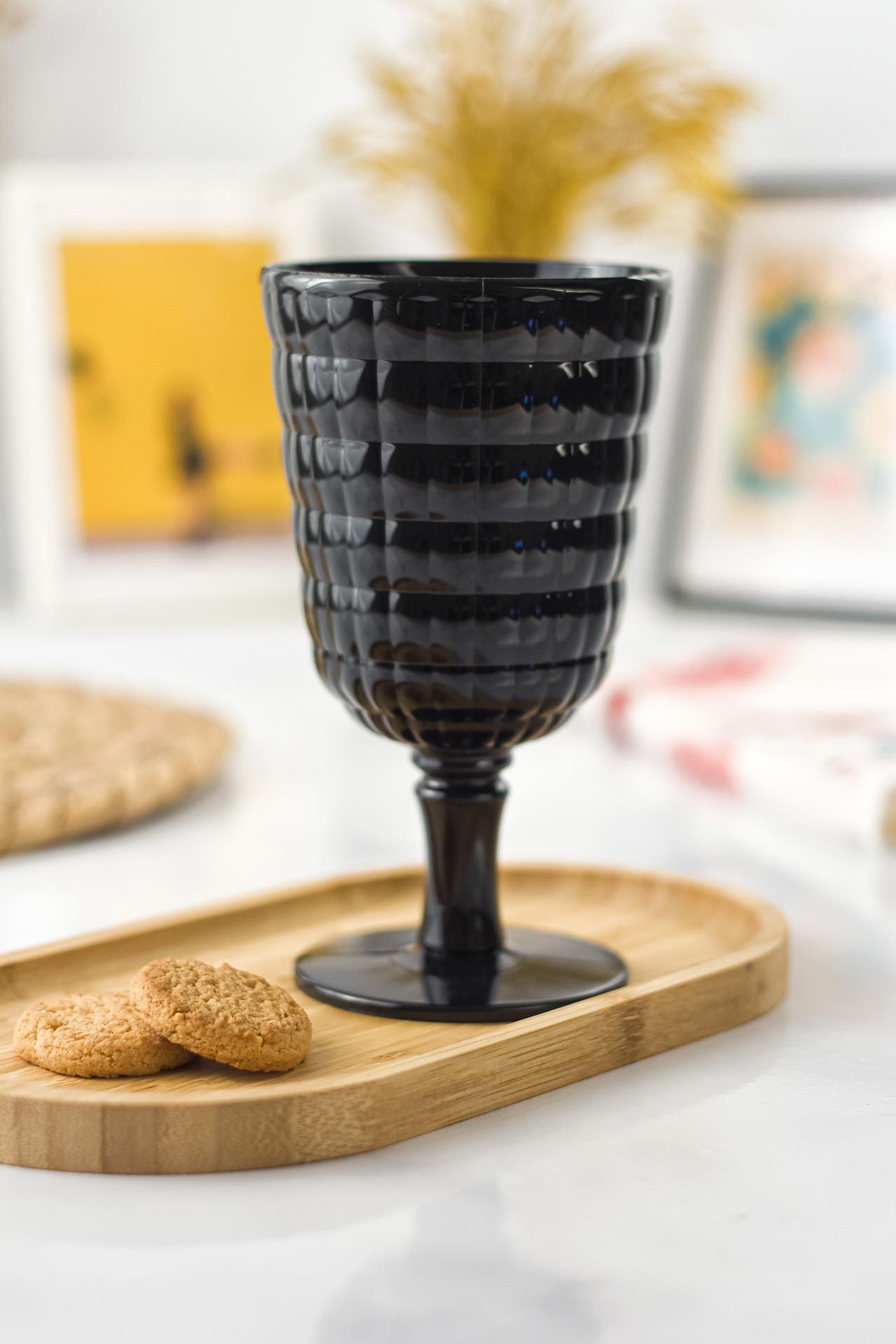 Allegra Black 6 Female Cup Set 750 ml Acrylic Material - Glass Not Break Resistant