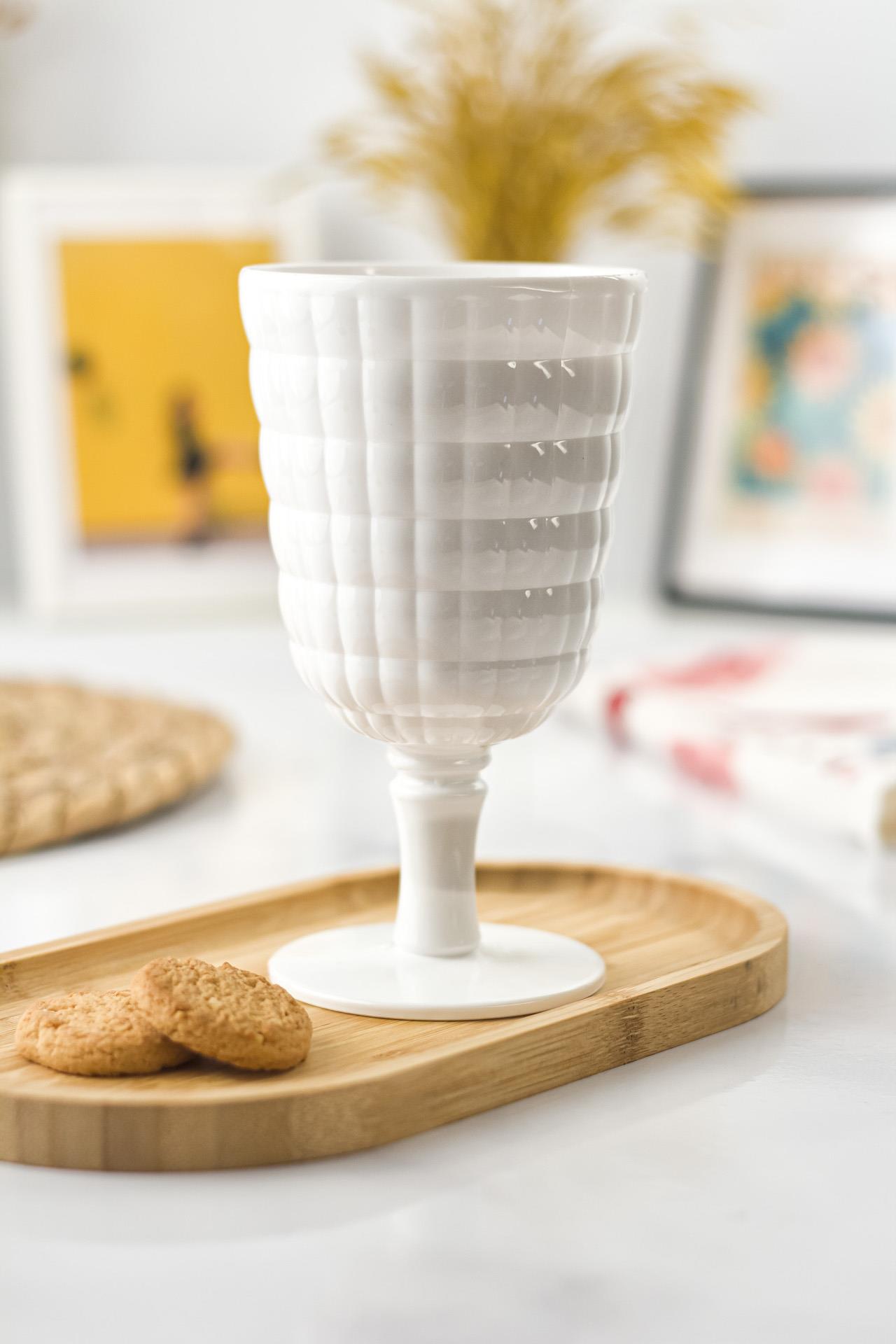 Allegra White 6's Destiny Cup Set 750 ml Acrylic Material - Glass Not Break Resistant