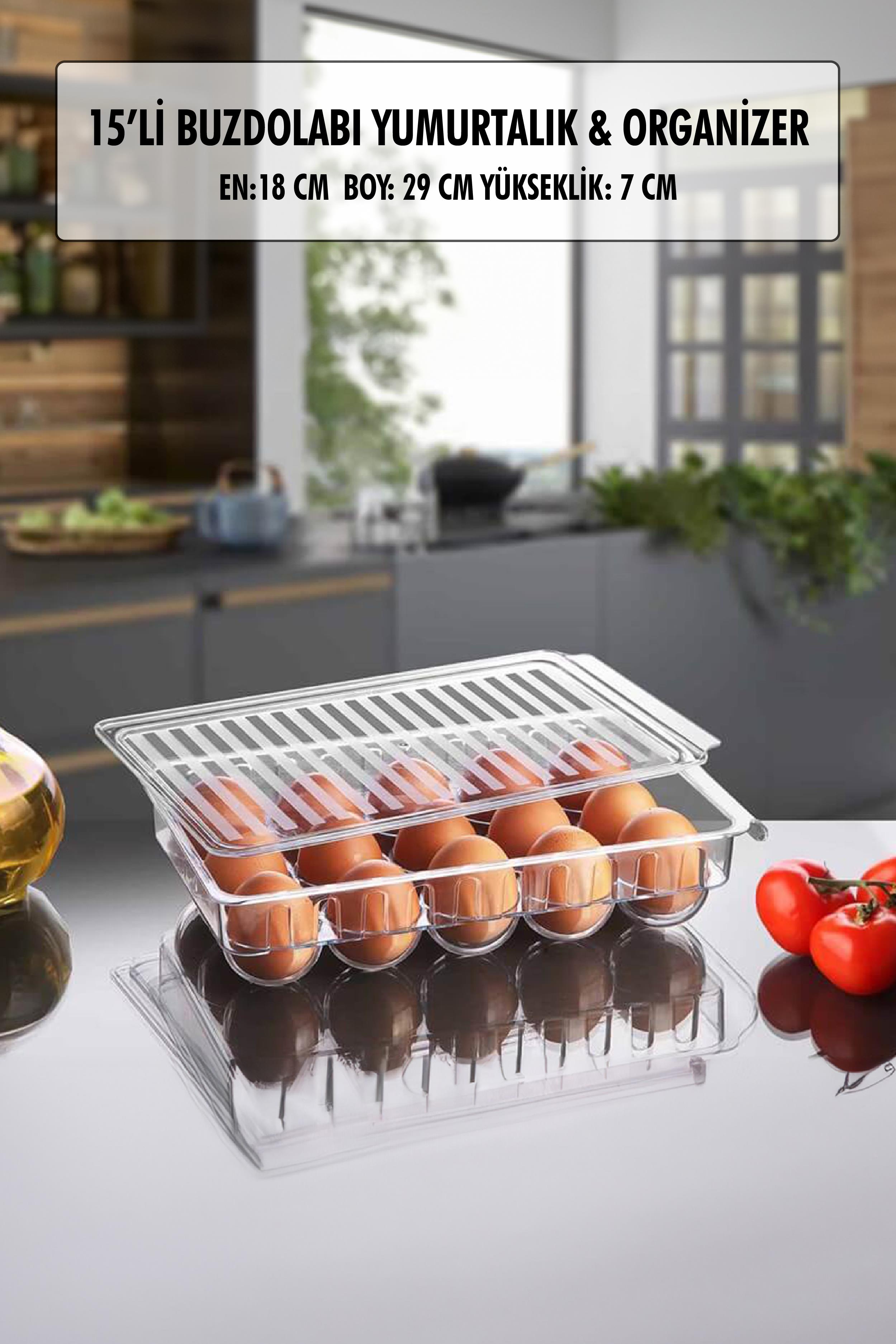 15 Li Refrigerator Lid Egg & Refrigerator Organizer 