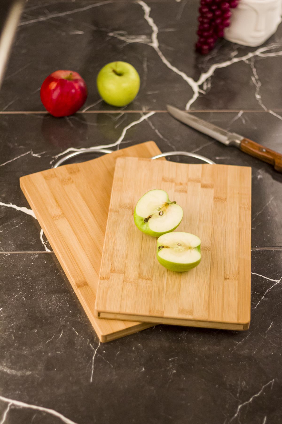 2 Lİ Bamboo Cutting Board Presentation Board 22x32