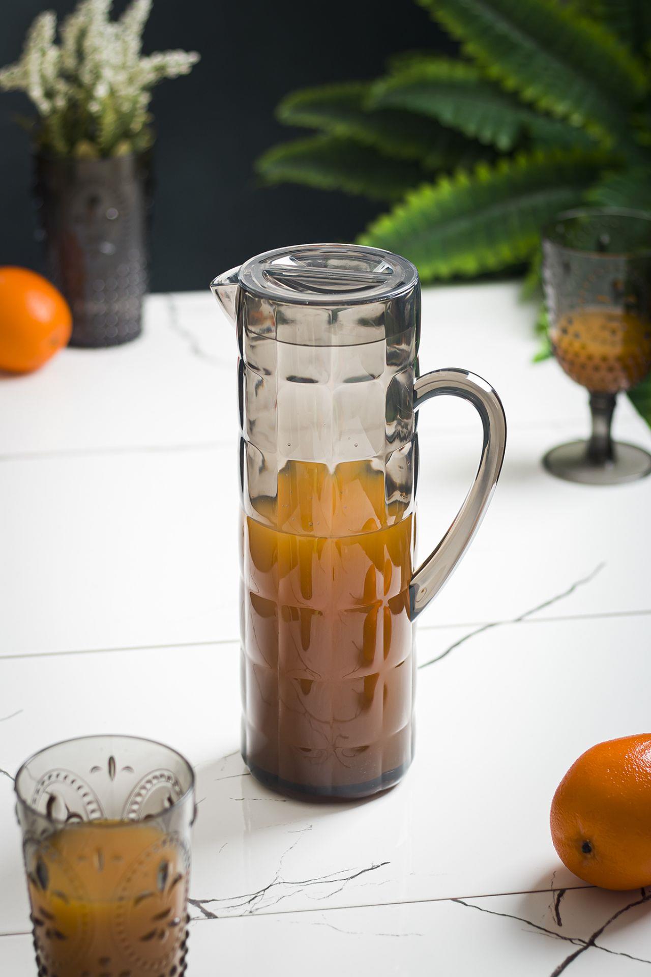 Acrylic Allegra 1.5 Lt Füme Pitcher (Buzdolke Fits Cover Shelf)