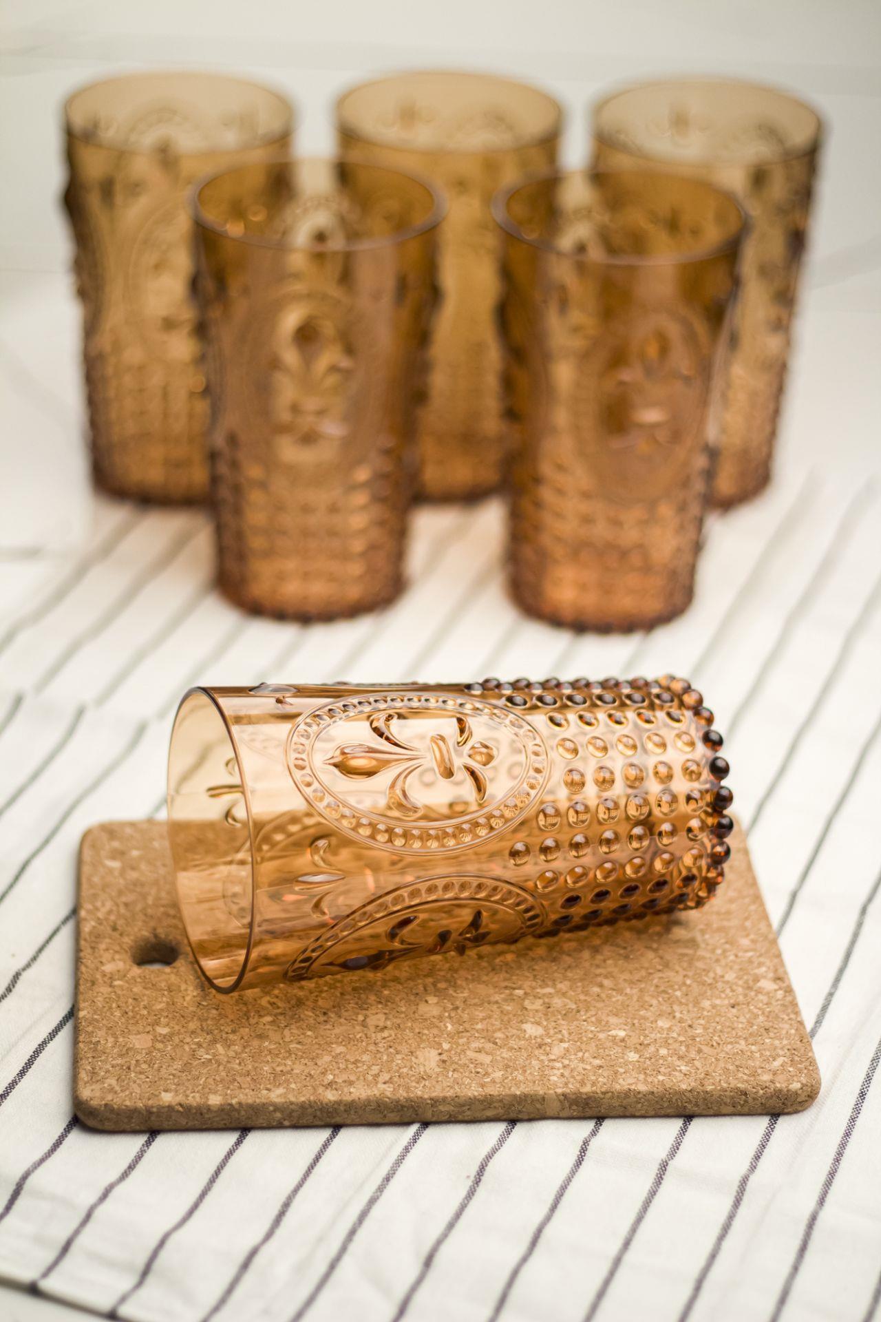 Acrylic Honey 6 Long Cup & Water Flower Cup 750 ml (not Large Size & Glass )