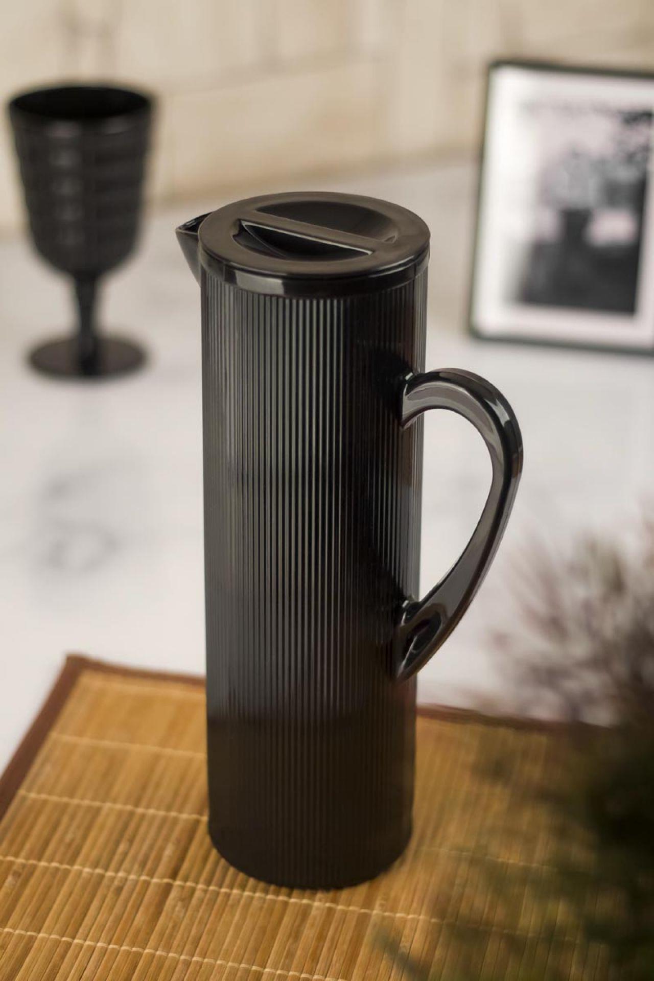 Acrylic Baroque 1.5 Lt Black Pitcher ( Fits Cover Shelf)