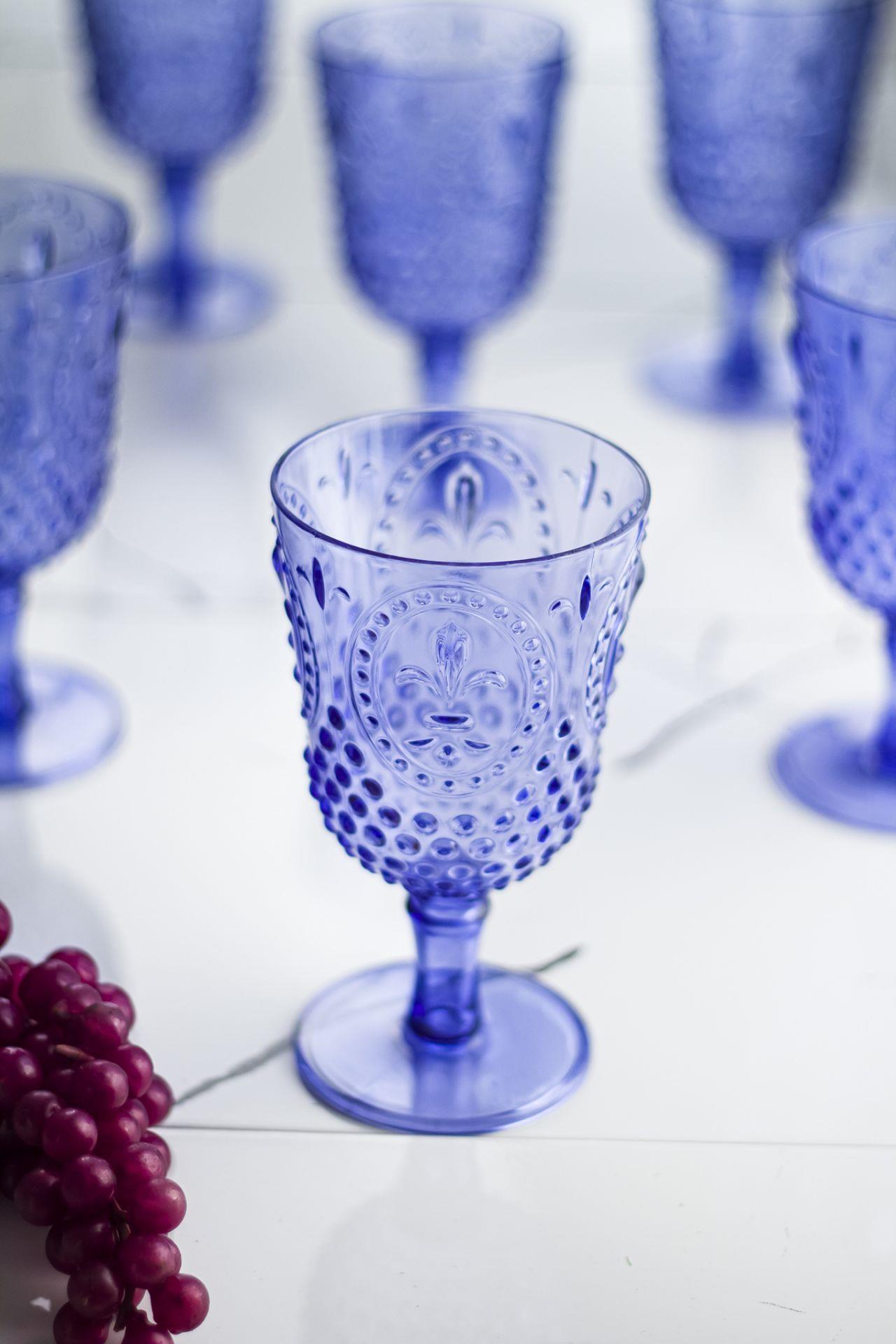 Acrylic Blue Single Kadeh & Su Meşrubat Coffee Spring 450 ml (not Glass)