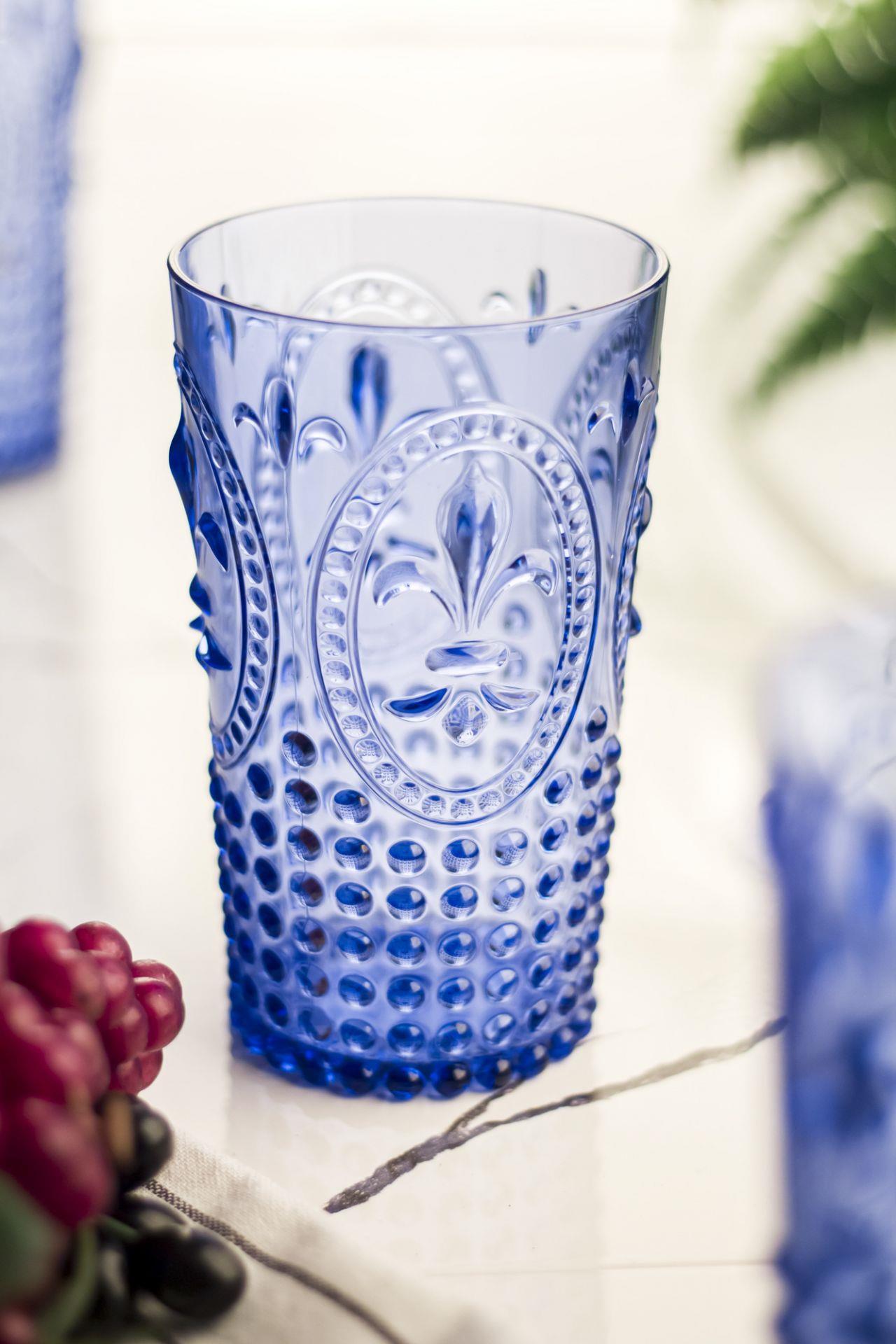 Acrylic Blue Single Long Cup & Water Nozzle Cup 750 ml (not Large Size & Glass )