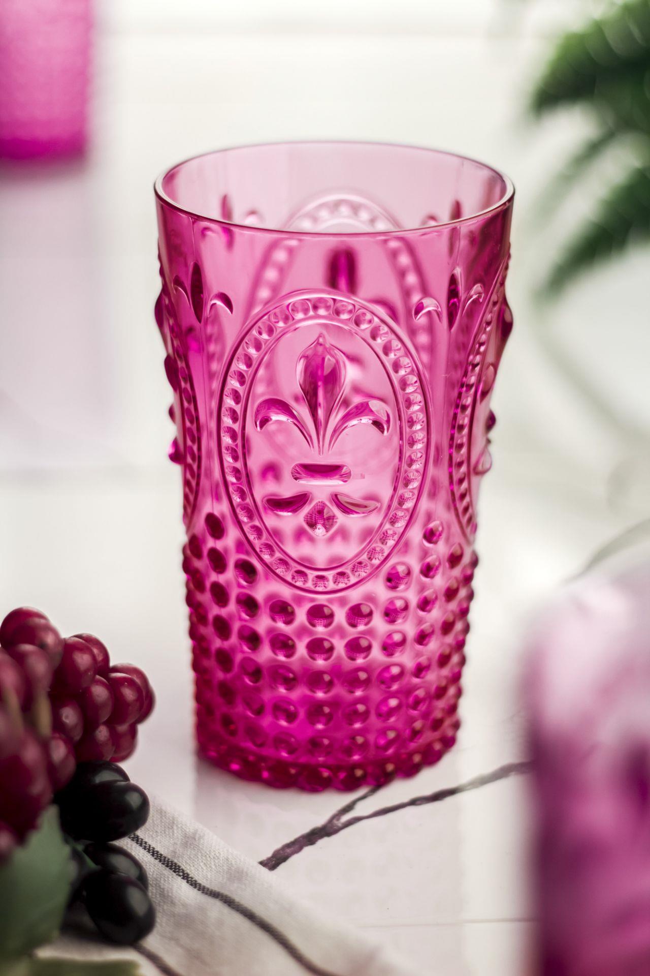 Acrylic Pink Single Long Cup & Water Nozzle Cup 750 ml (not Large Size & Glass )