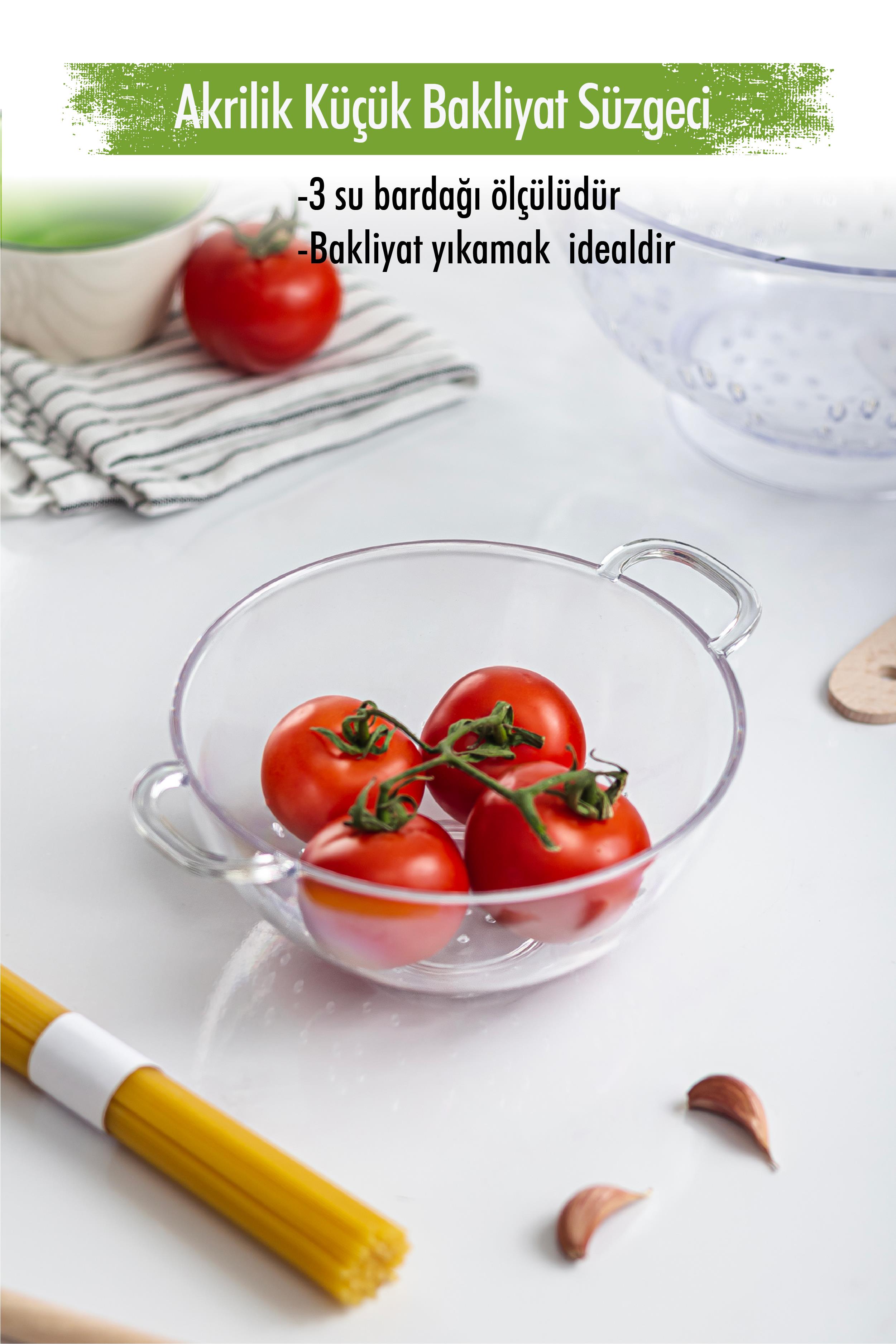 Acrylic Transparent Mini Rice Strainer & Bakliyat Strainer (3 Water Cup Measured)