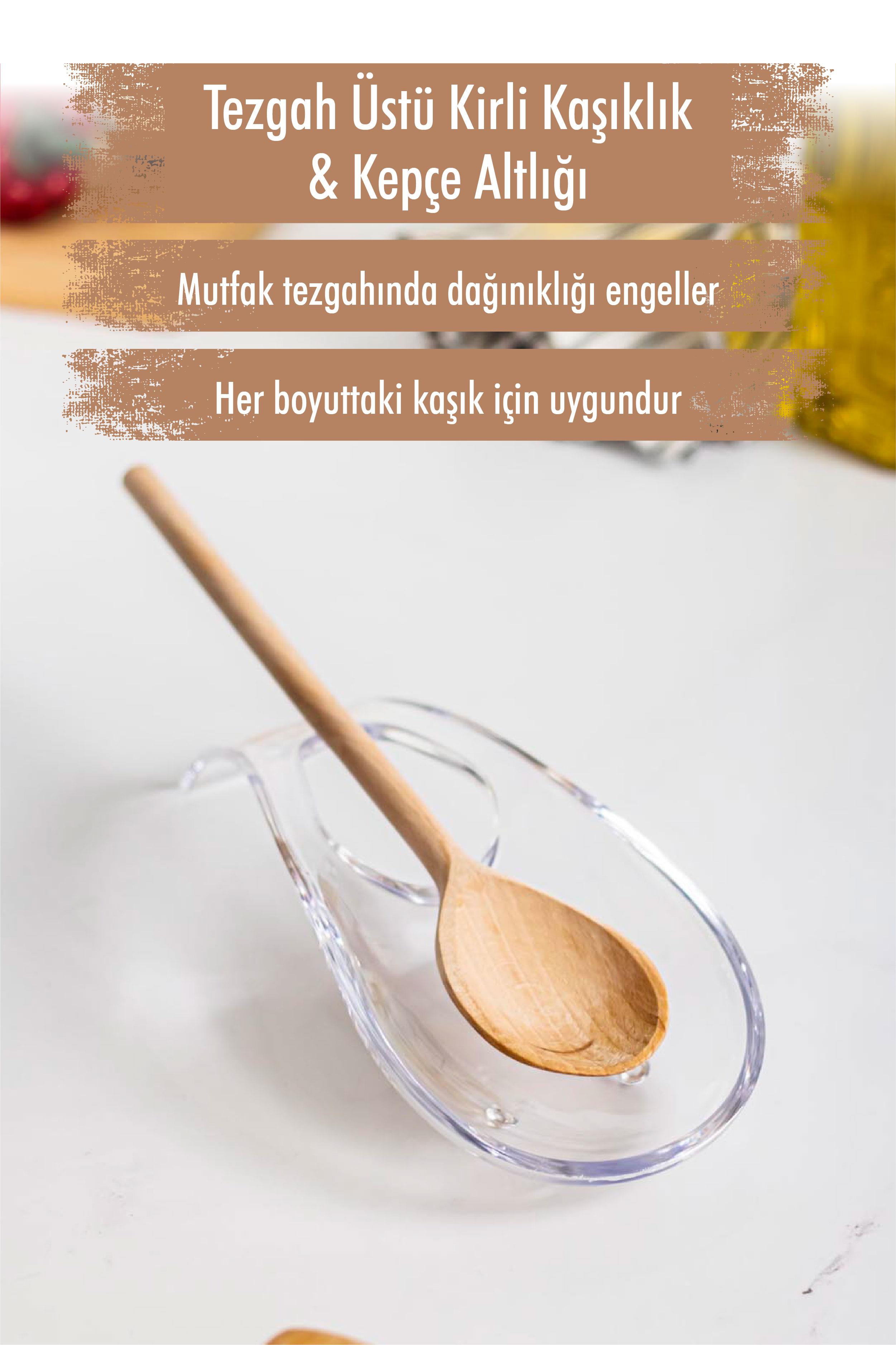 Acrylic Transparent Worktop Pollution Spoon & Bucket Bottom