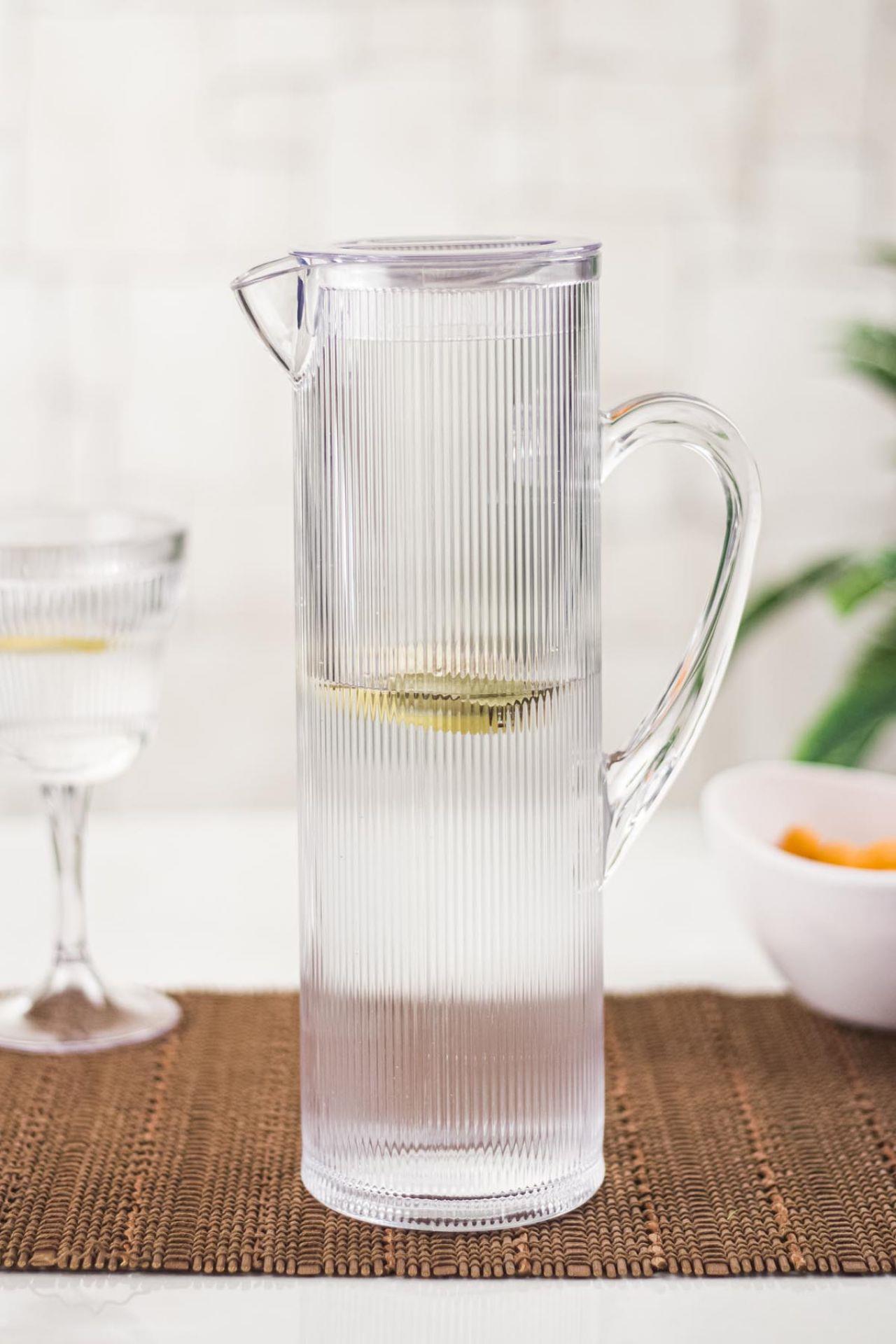 Akilik Barok 1.5 Lt Transparent Pitcher (Buzdolle Fits Cover Shelf)