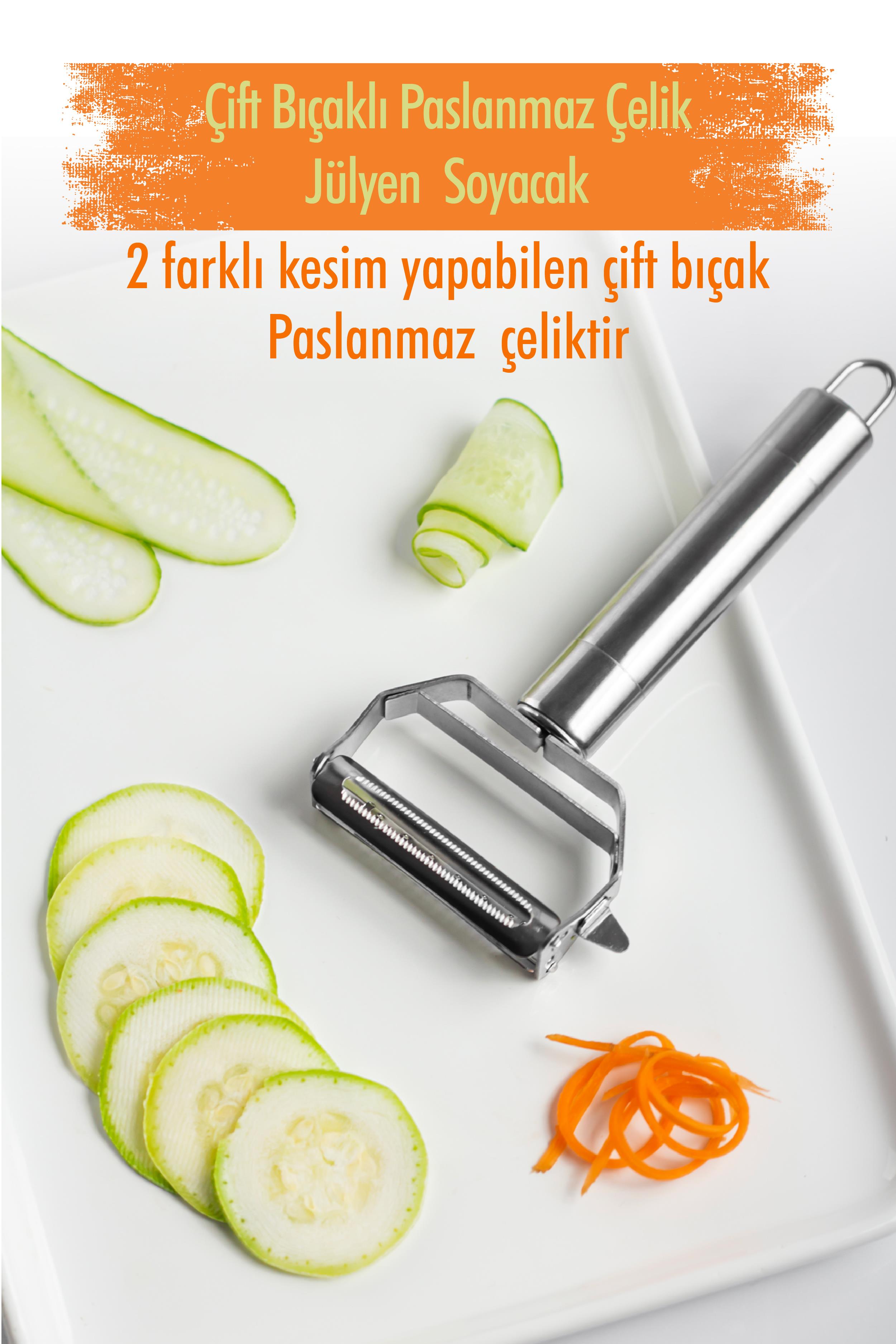 Stainless Steel Vegetable Fruit Julyen Peeler & Crochet 17 Cm