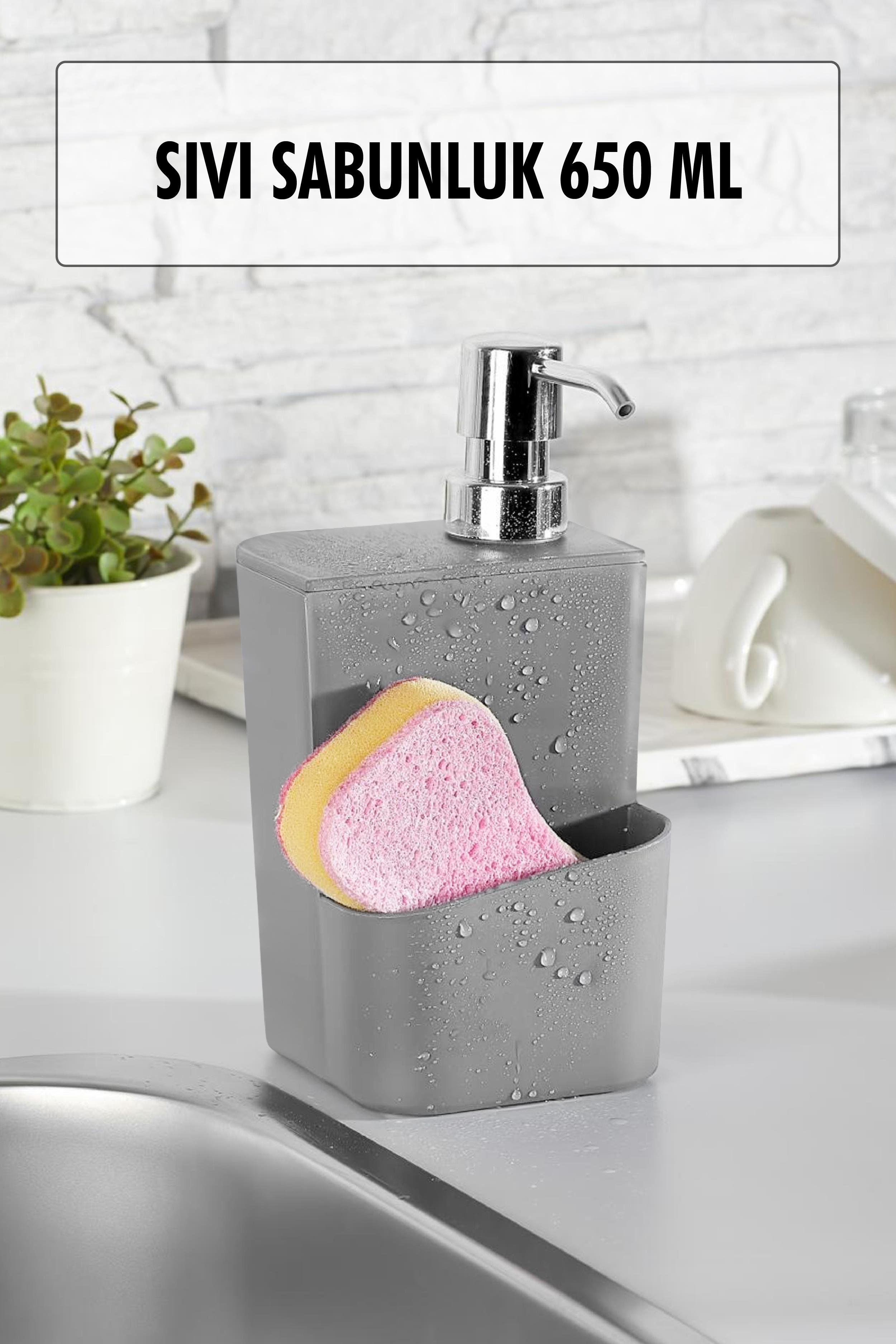 Countertop Outdoor Grey Soap & Sponge & Organizer
