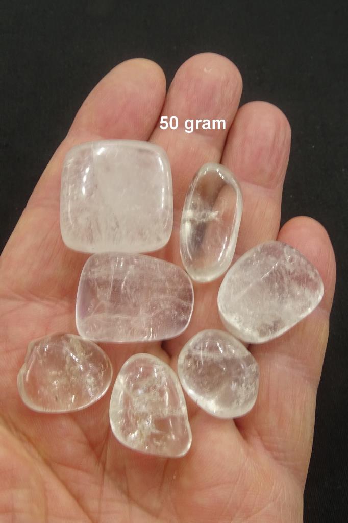 Doğal Kristal Kuvars Tamburlu Parçalar-50 Gram-115K