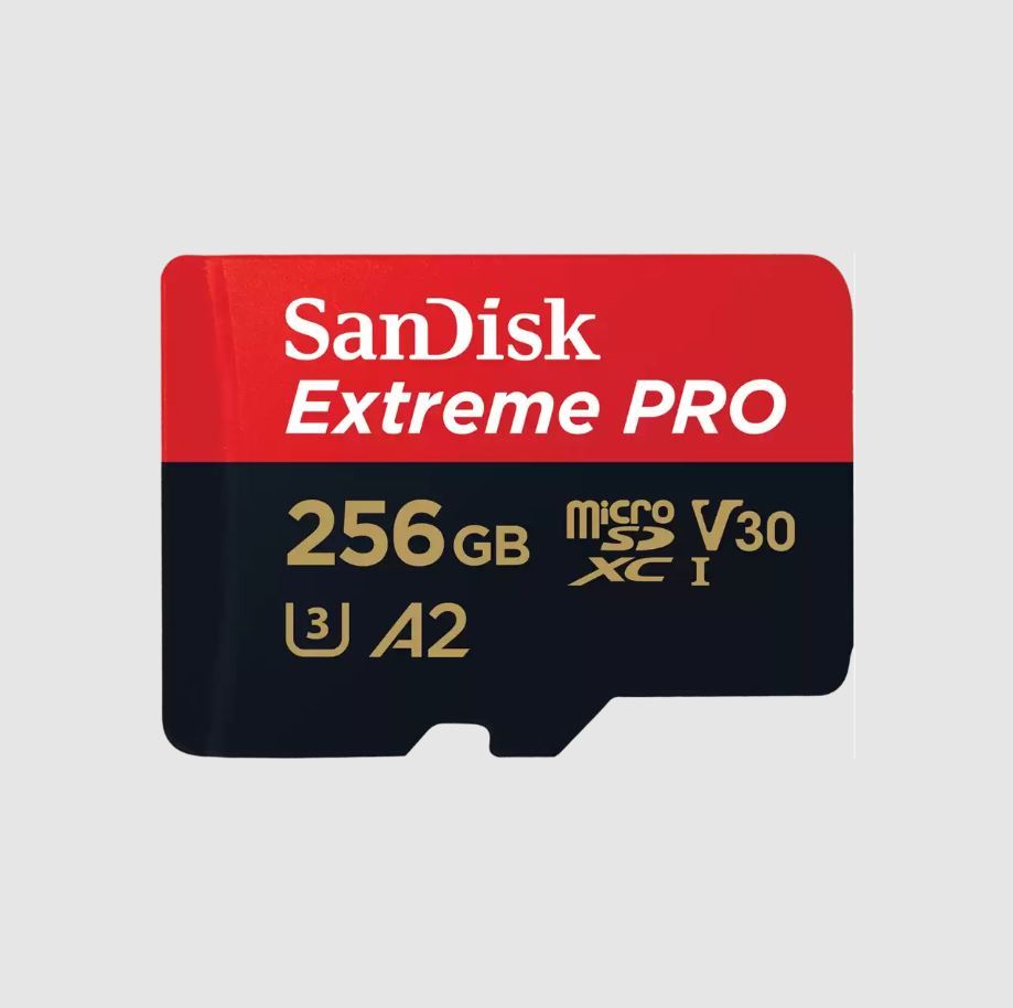 SANDISK 256GB Extreme Pro SDXC UHS-I A2 200MB/s MicroSD Card