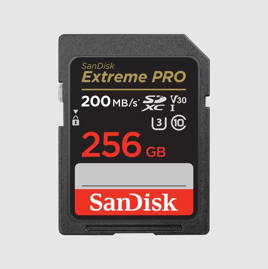 SANDISK 256GB Extreme Pro SD UHS I Card 200MB/s 140MB/s