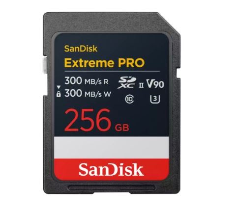SANDISK 256GB Extreme Pro SDXC UHS-II V90 300MB/s SD Card