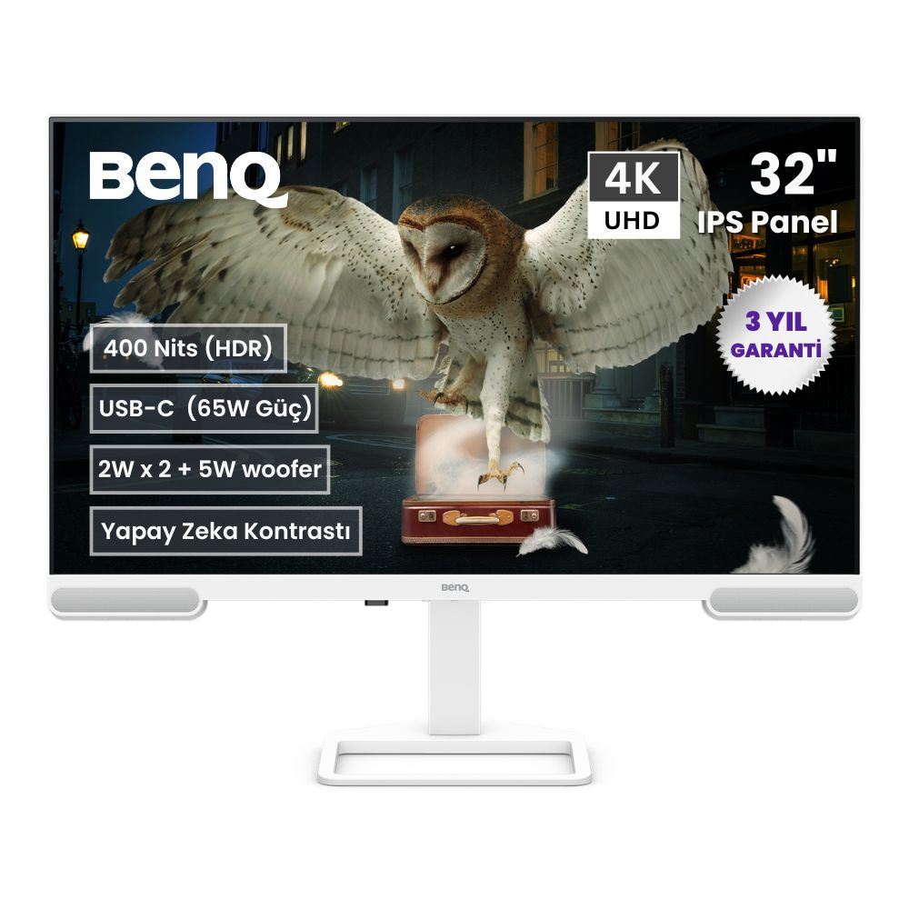 BENQ 32" IPS 4K 3xHDMI USB-C USB-A MM Pivot HDR 400 EyeCare Kumandalı Monitör